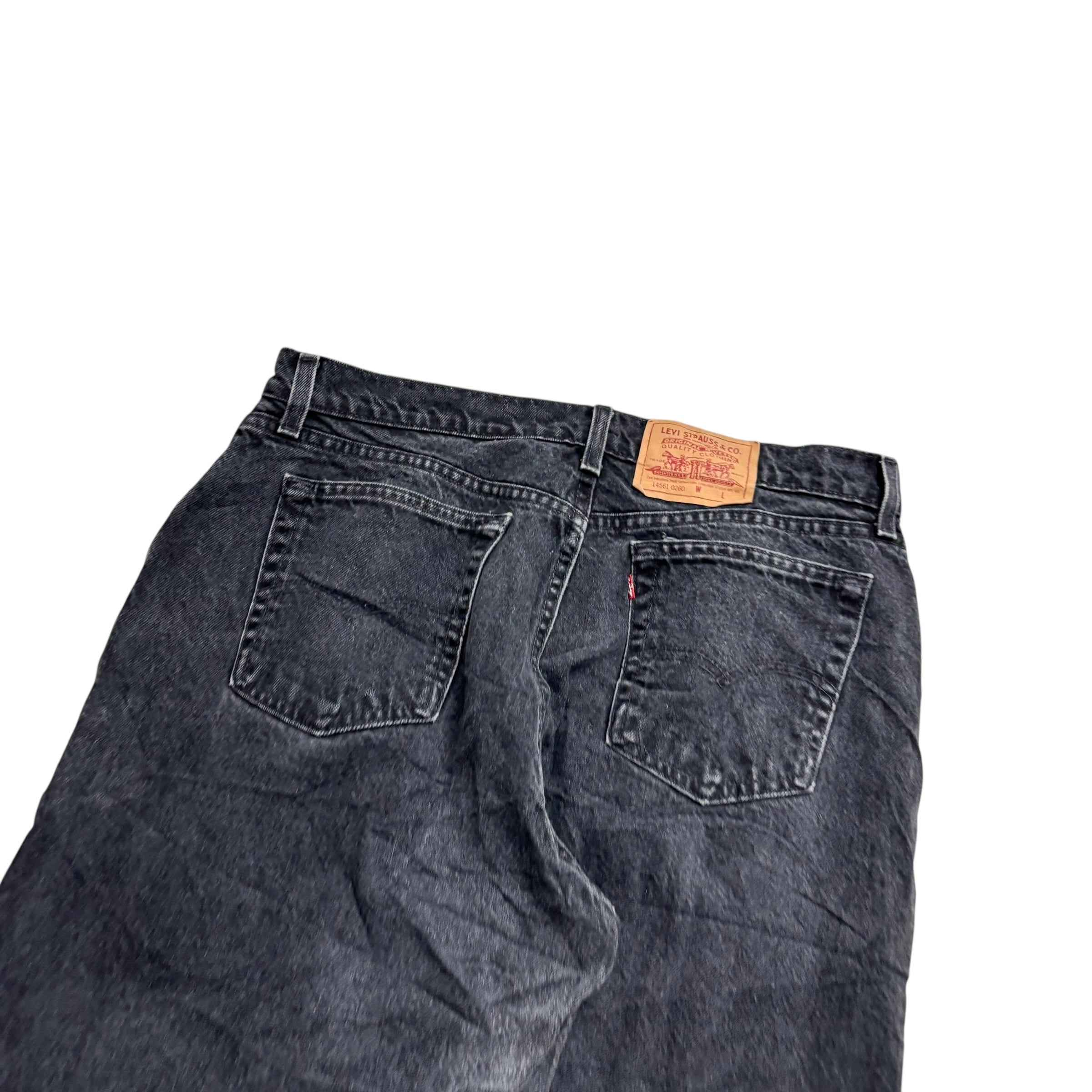 Levis 561 Jeans W34 L29 Womens Black Relaxed Tapered Made In USA Vintage (E)