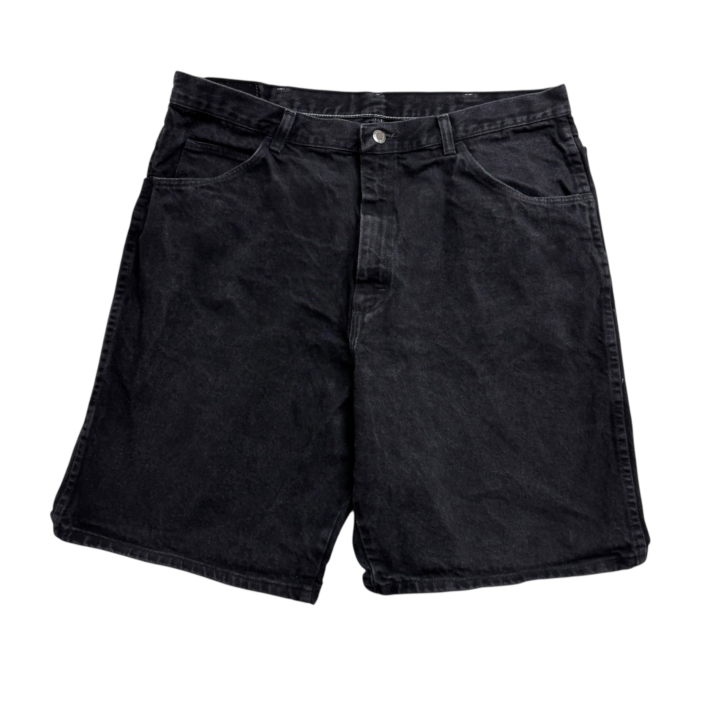 Vintage Wrangler Baggy Jorts W36 Mens Denim Shorts Black Relaxed Fit (E)