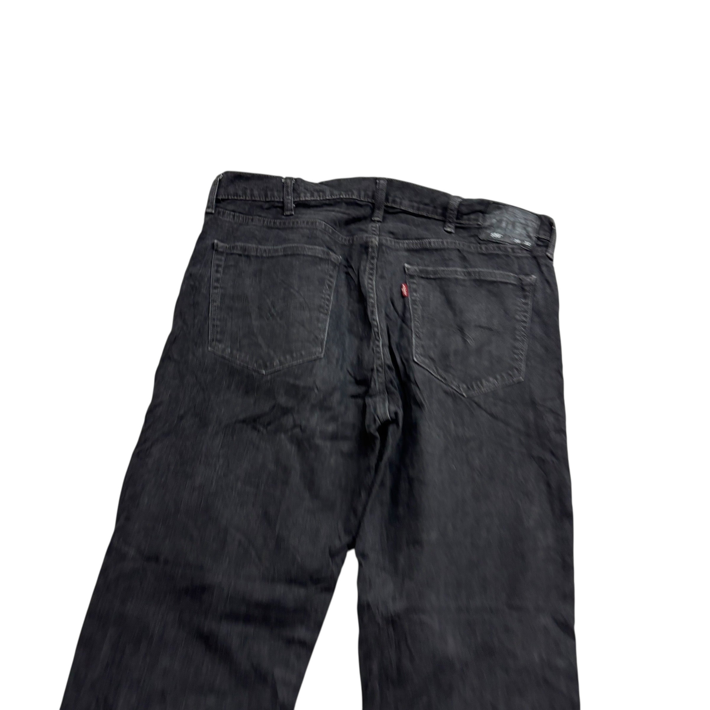 Levis 559 Jeans W38 L32 Mens Black Baggy Relaxed Straight Fit Stretch Denim