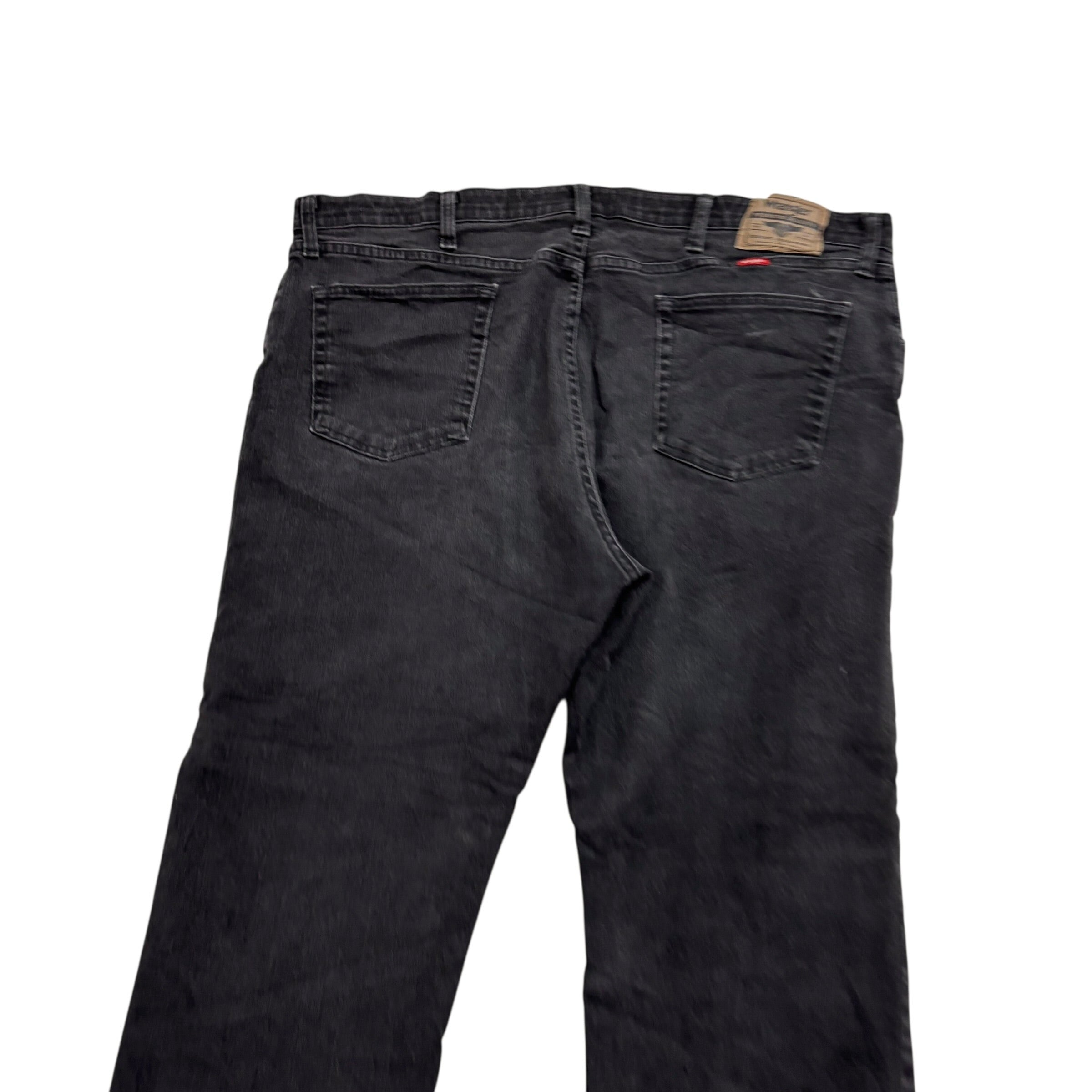 Wrangler Jeans W42 L29 Mens Black Regular Straight Fit Stretch Denim (E)