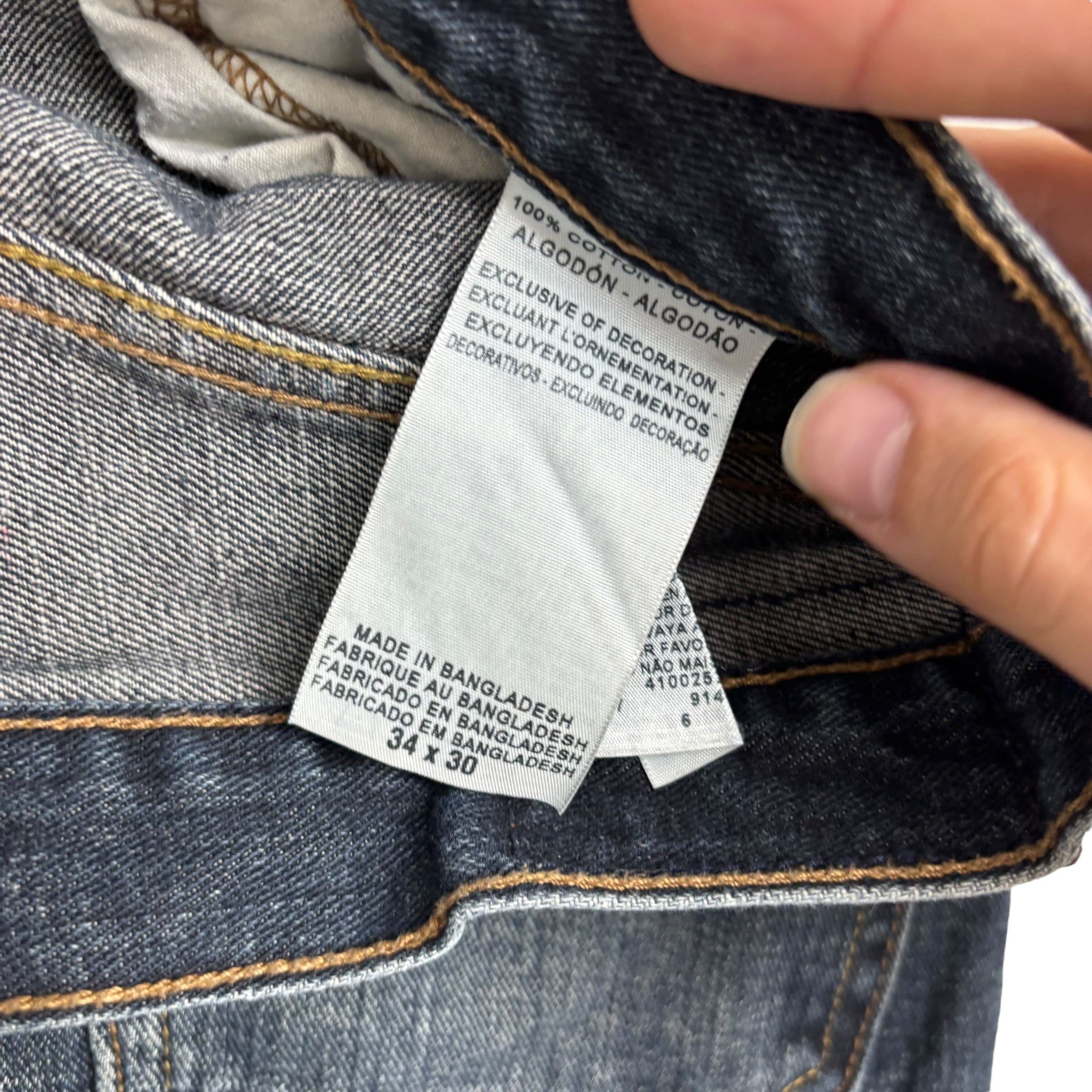 Levis Signature Jeans W34 L30 Mens Dark Blue Relaxed Baggy Fit Vintage (E)
