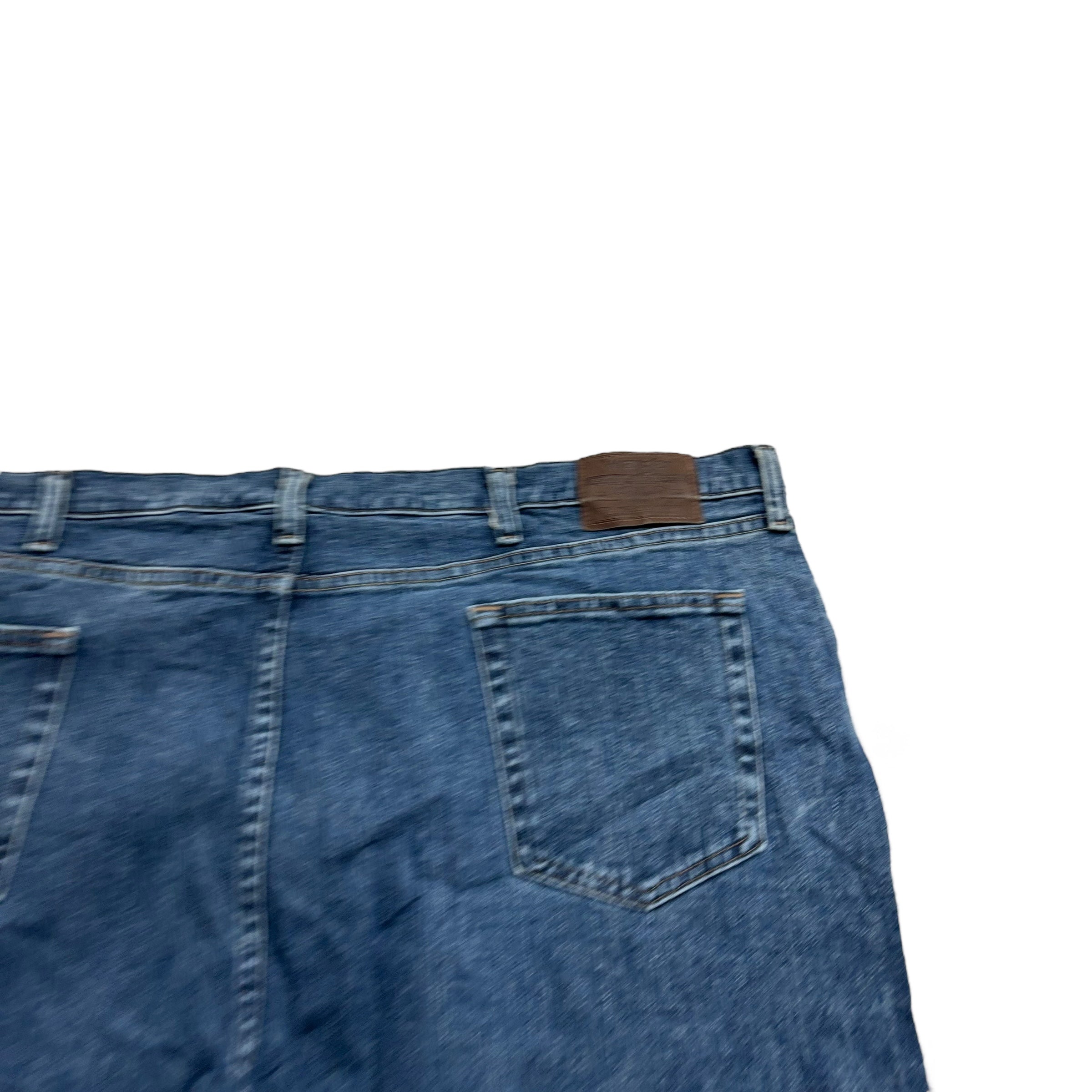 Wrangler Jeans W48 L30 Mens Mid Blue Relaxed Straight Fit Stretch Denim (E)
