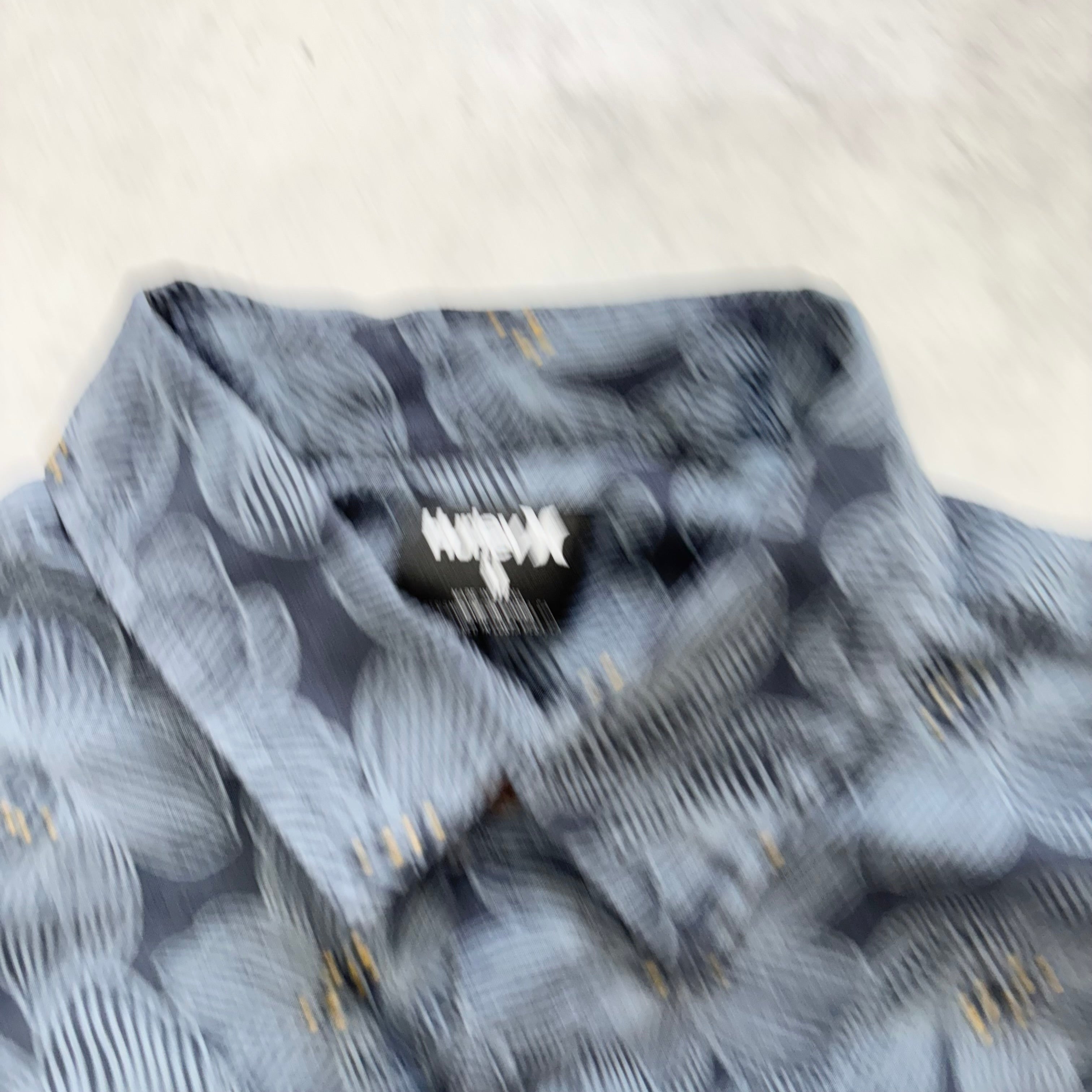 Hurley Shirt Mens Small Navy Floral Aloha Short Sleeve Cotton (E)