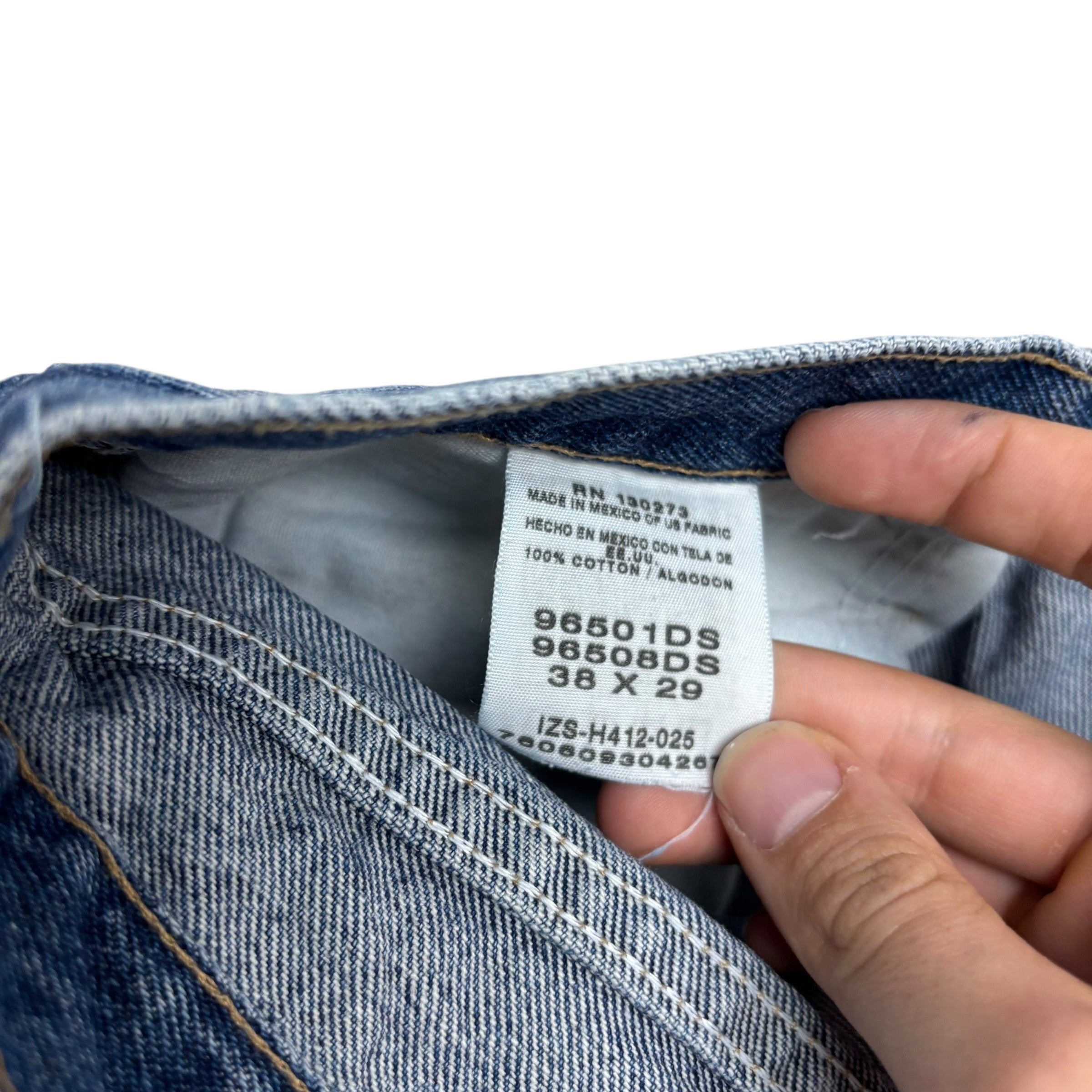 Wrangler Jeans W36 L30 Mens Mid Blue Regular Straight Fit Vintage Denim (E)