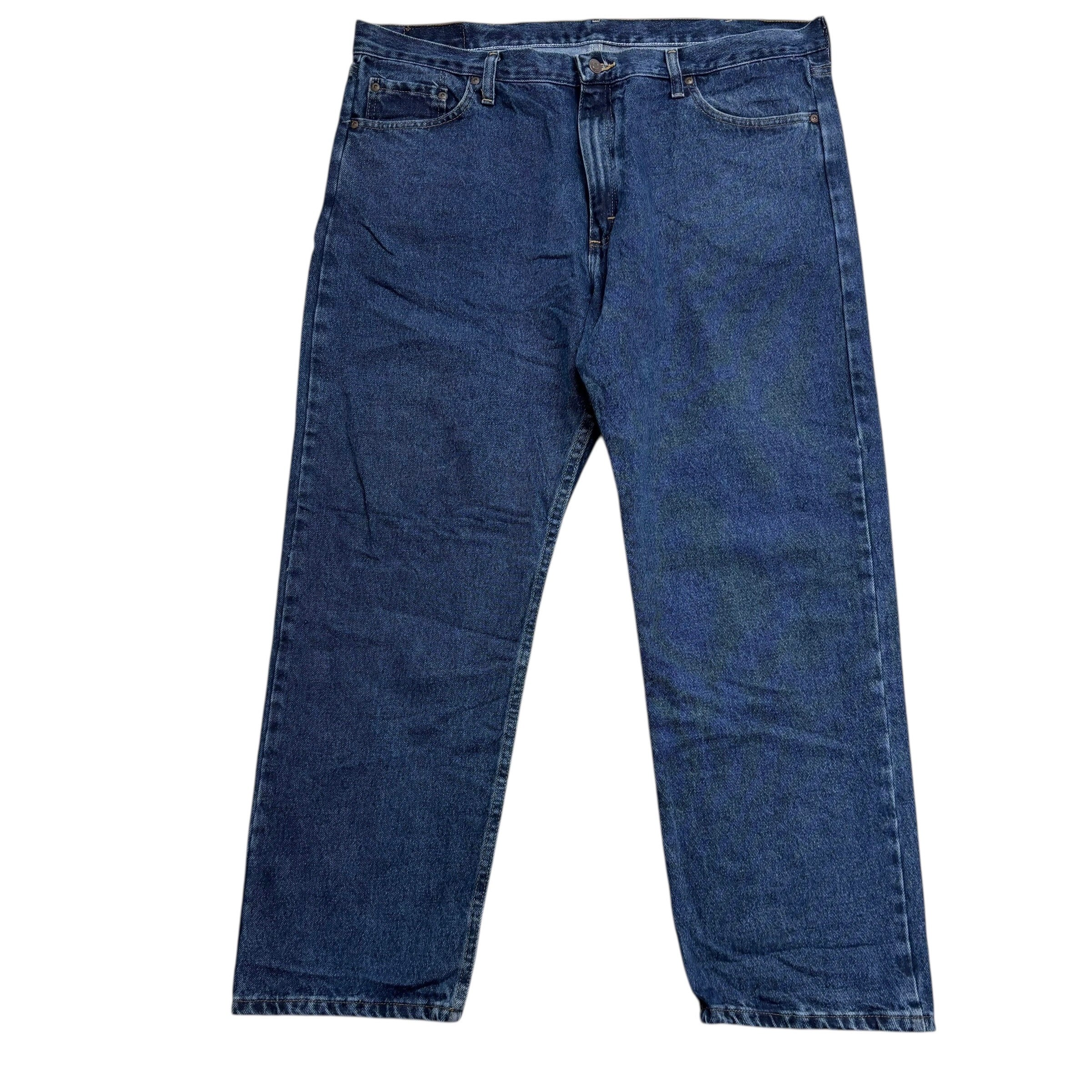 Wrangler Jeans W40 L30 Mens Dark Blue Relaxed Straight Fit Denim (E)