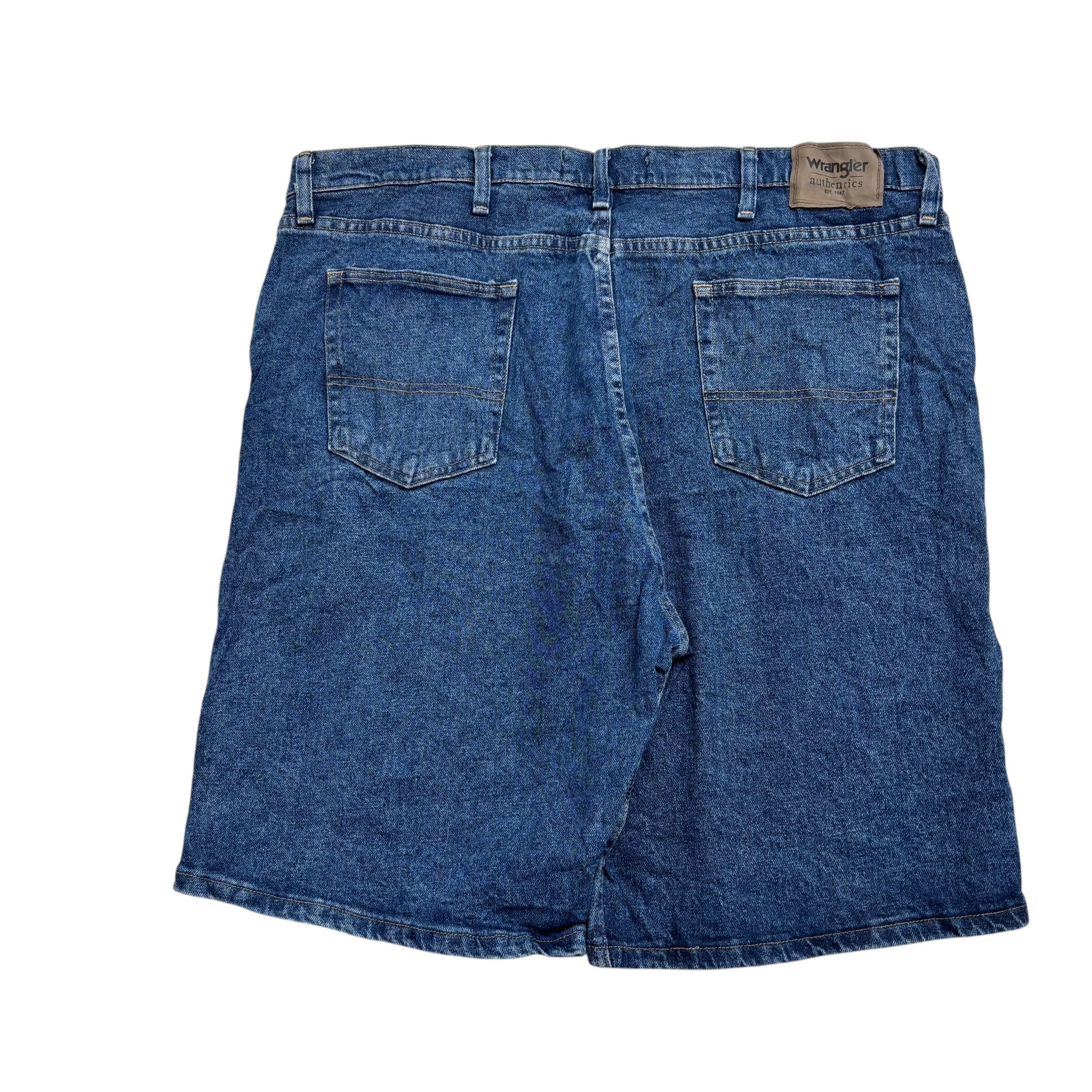 Wrangler Baggy Jorts W40 Mens Denim Shorts Mid Blue Relaxed Fit Stretch (E)