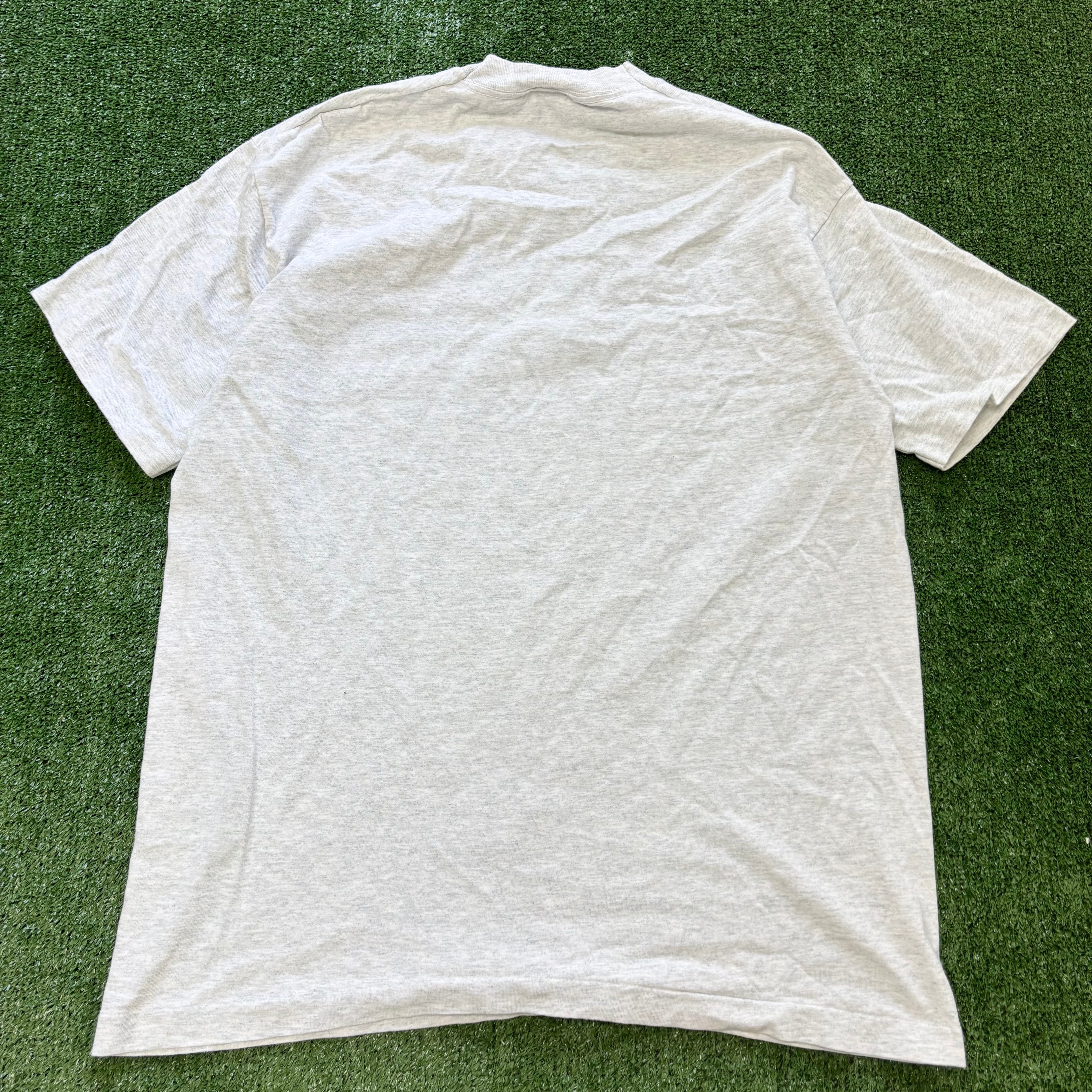 Vintage T Shirt Mens XL Grey Single Stitch Graphic Print 90s USA