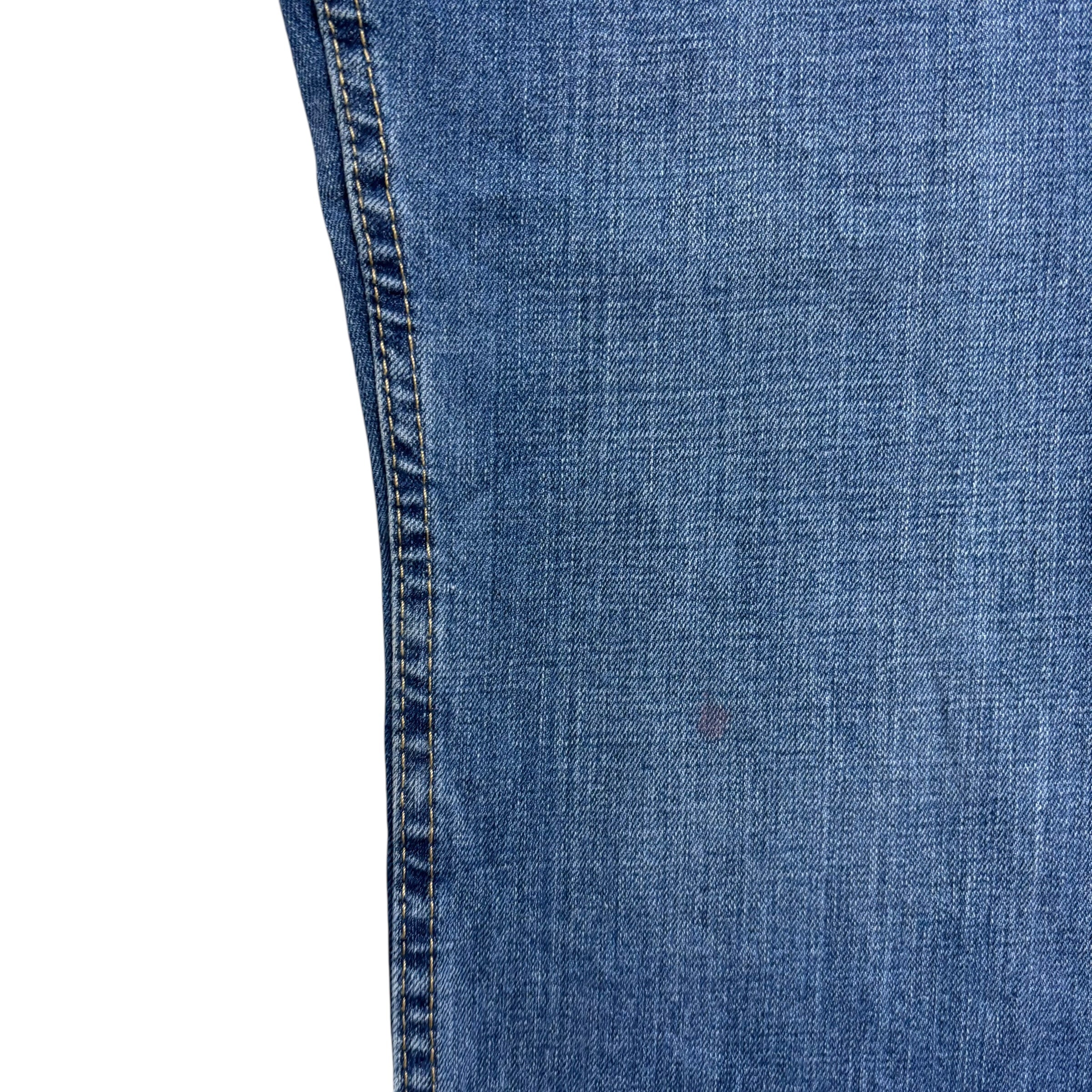 Wrangler Jeans W34 L30 Mens Mid Blue Regular Straight Fit Stretch Denim