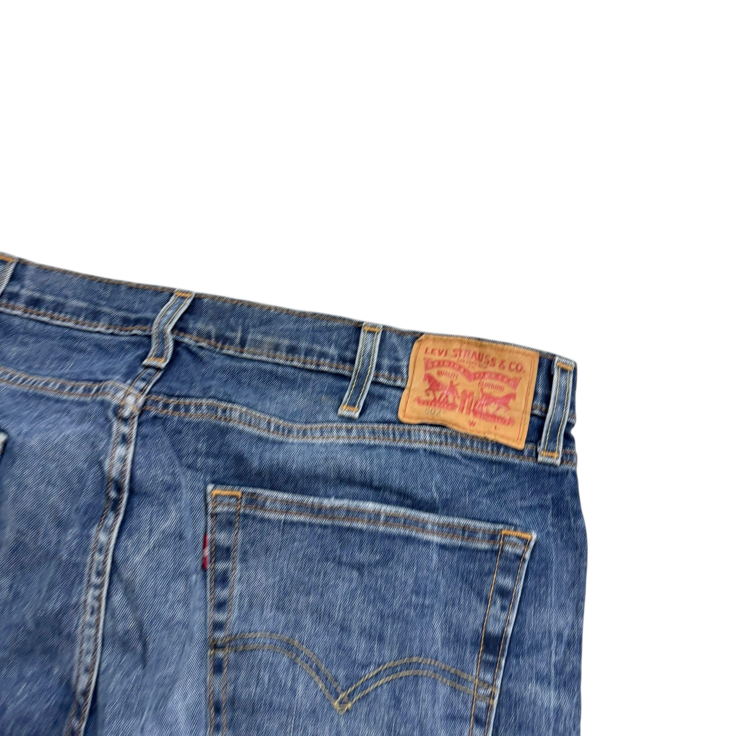 Levis 502 Jeans W38 L36 Mens Mid Blue Regular Tapered Fit Stretch Denim