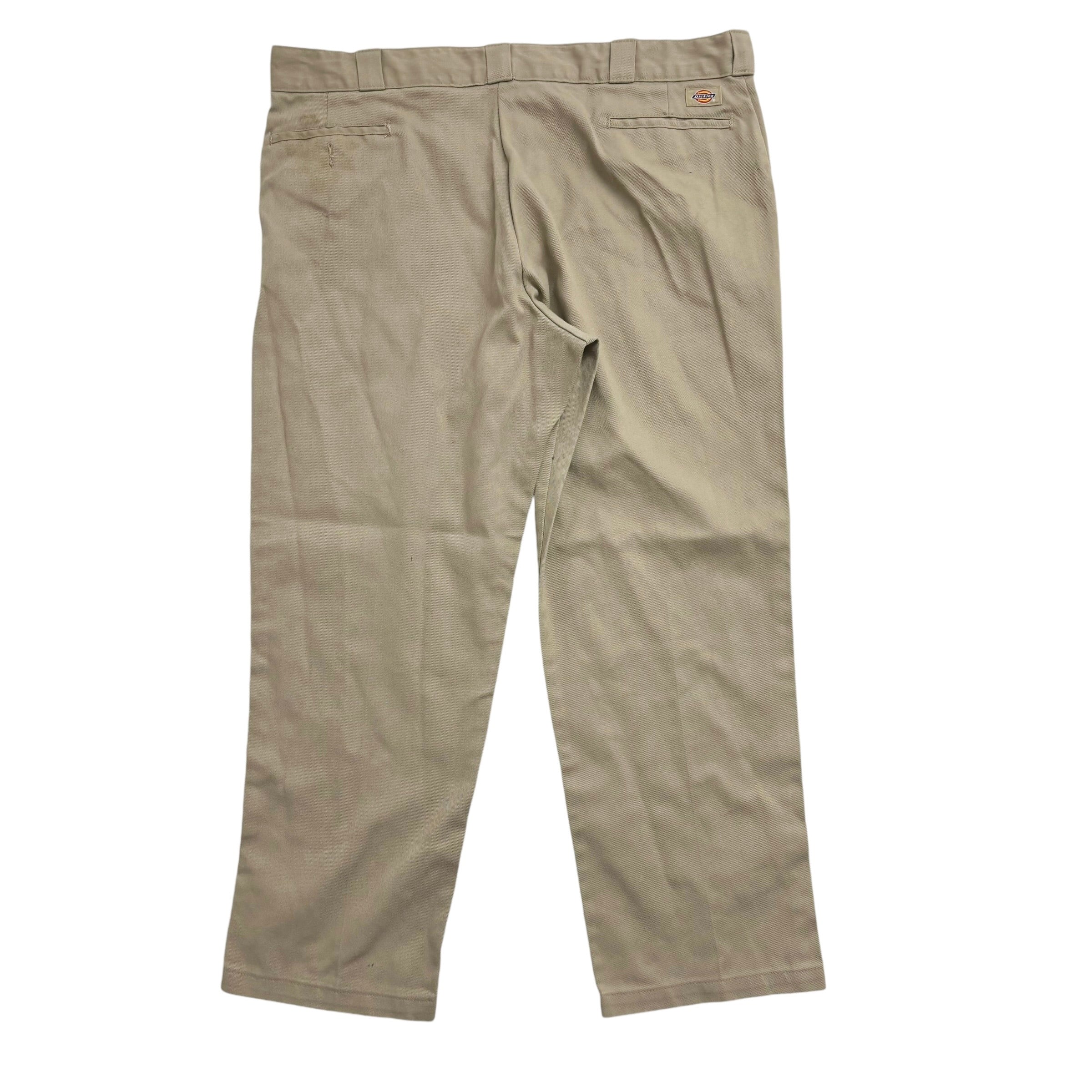 Dickies 874 Trousers W42 L30 Mens Beige Pants Original Straight Fit Workwear