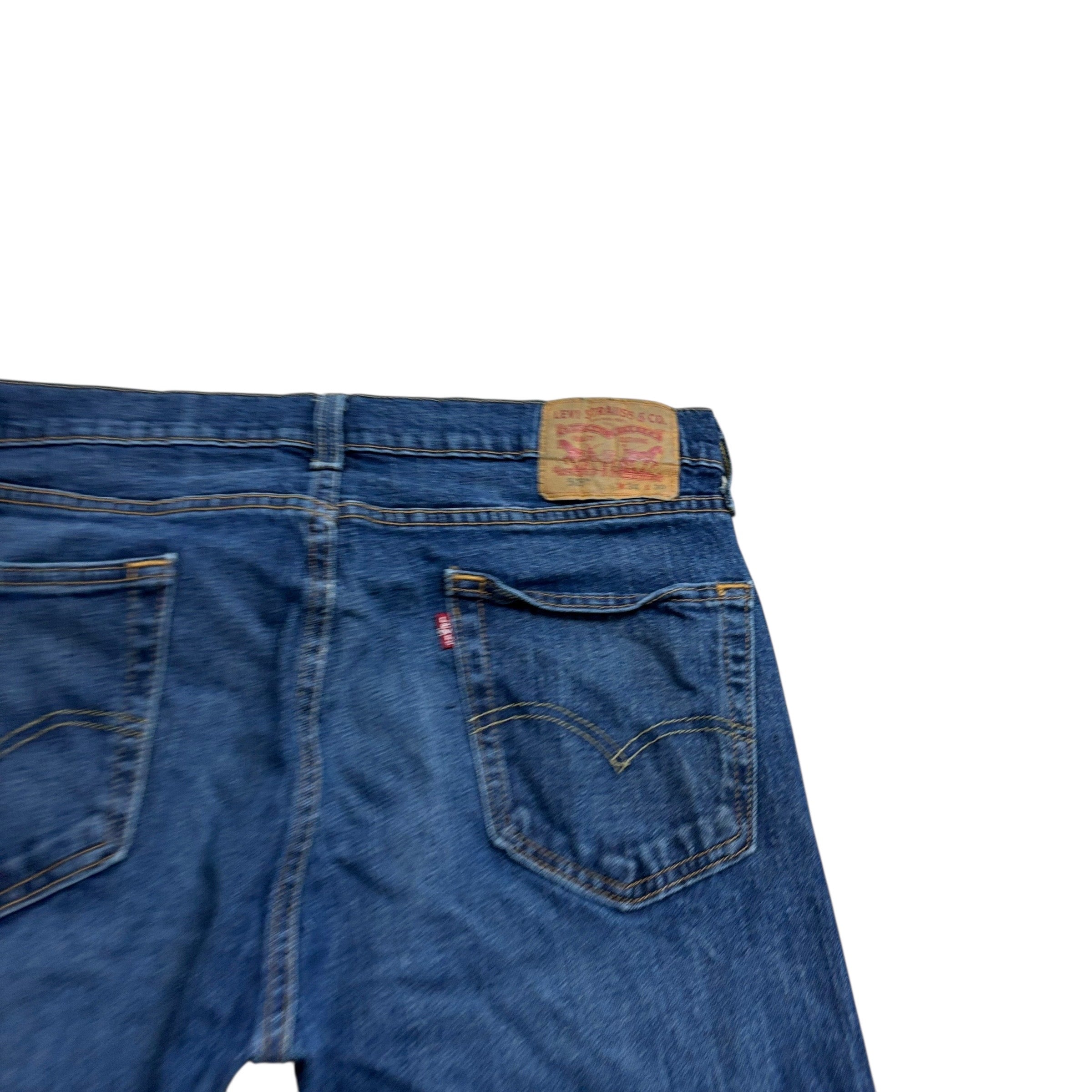 Levis 505 Jeans W34 L30 Mens Mid Blue Regular Straight Fit Stretch Denim