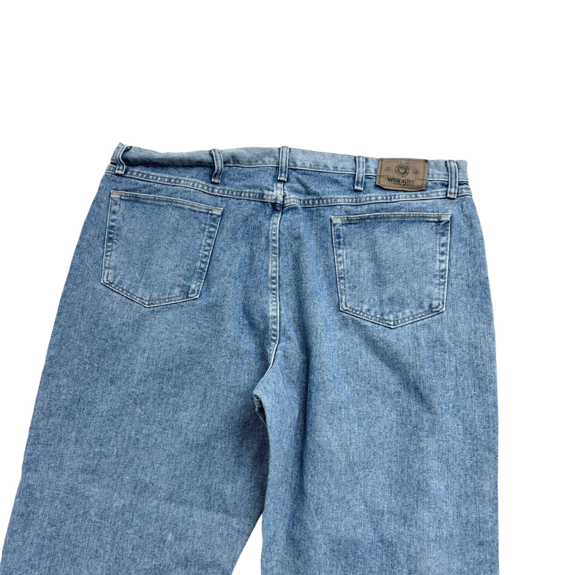 Wrangler Jeans W44 L30 Mens Light Blue Baggy Relaxed Straight Fit Vintage Denim