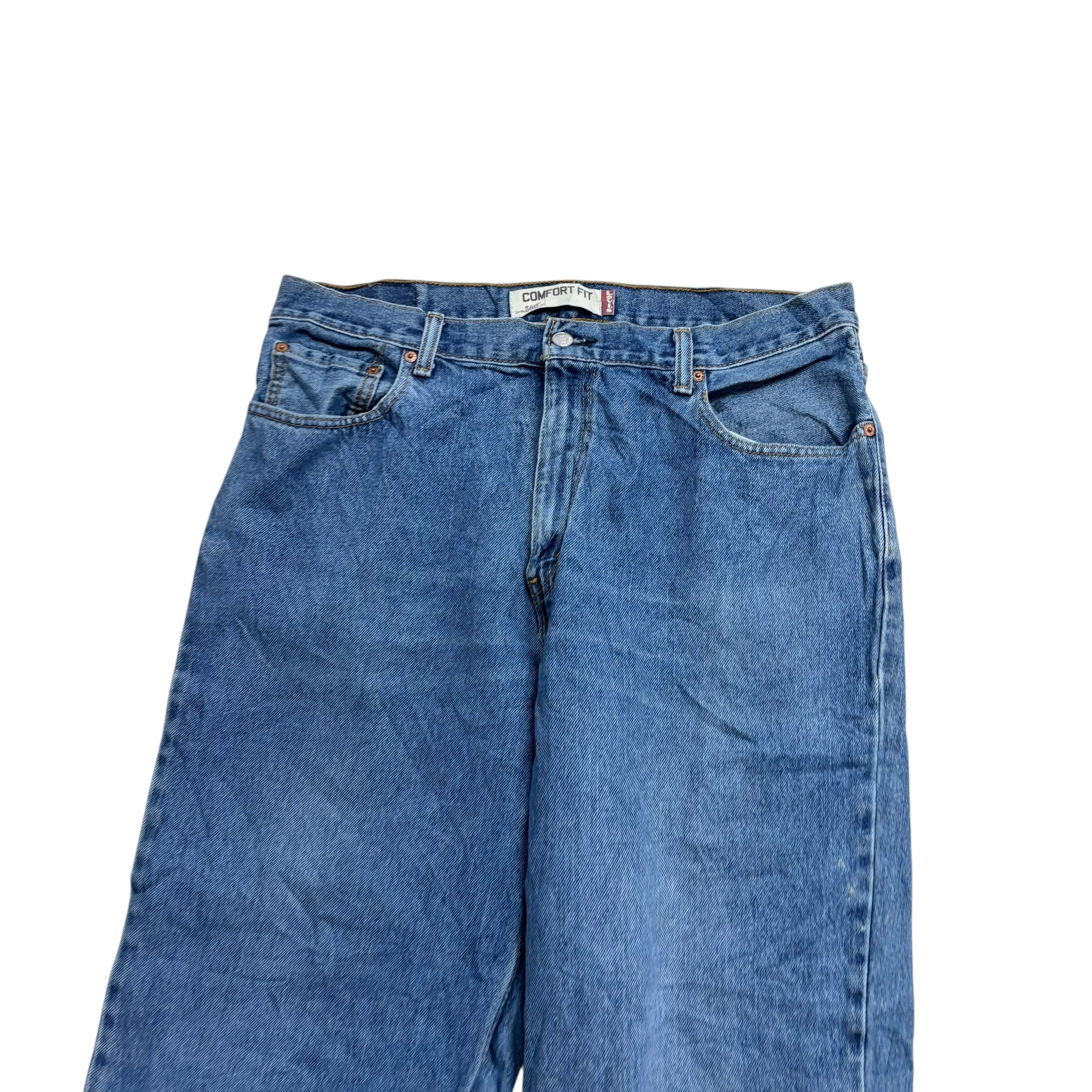 Levis 560 Jeans W36 L28 Mens Mid Blue Relaxed Tapered Fit Vintage Denim