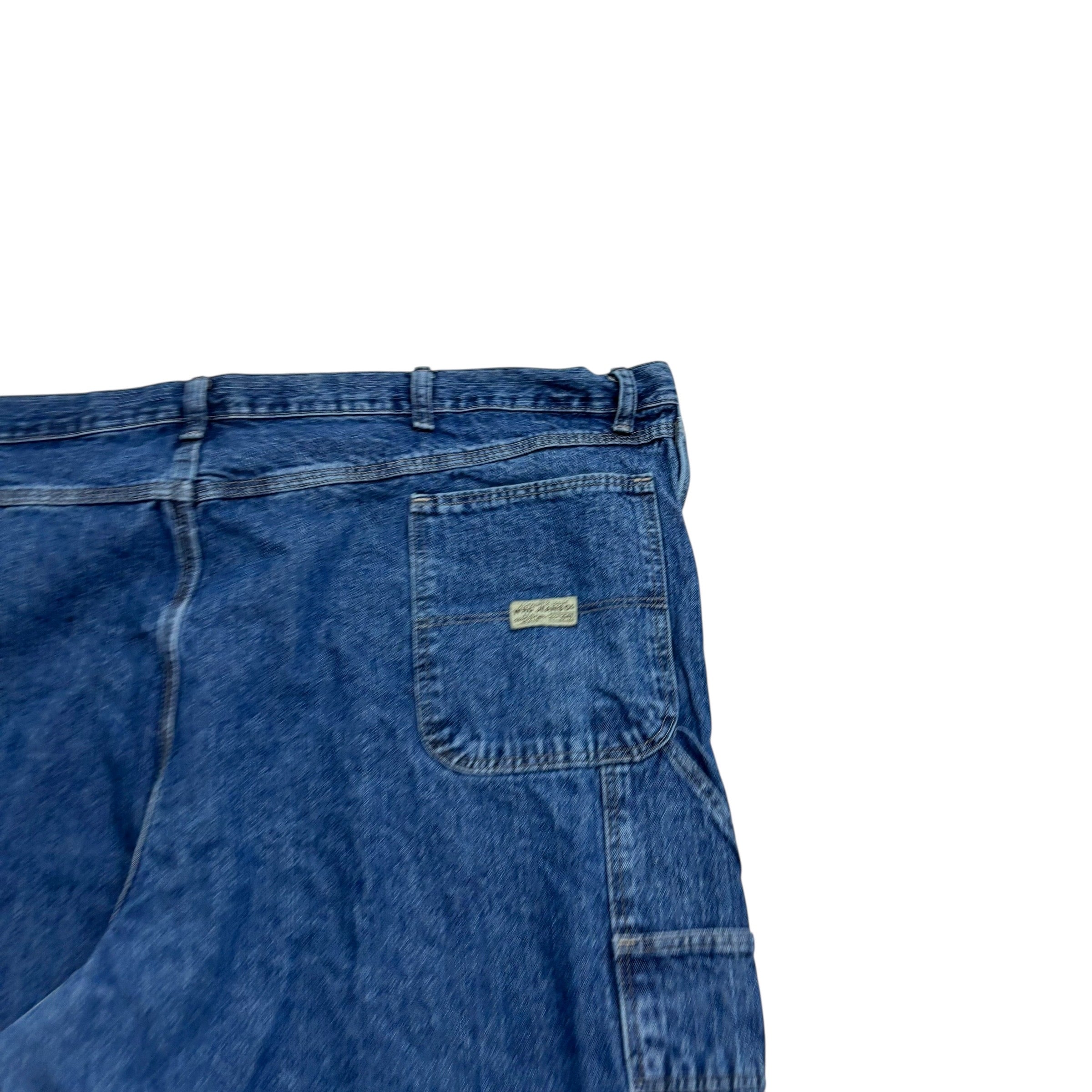 Wrangler Carpenter Jeans W50 L29 Mens Mid Blue Relaxed Straight Fit Denim