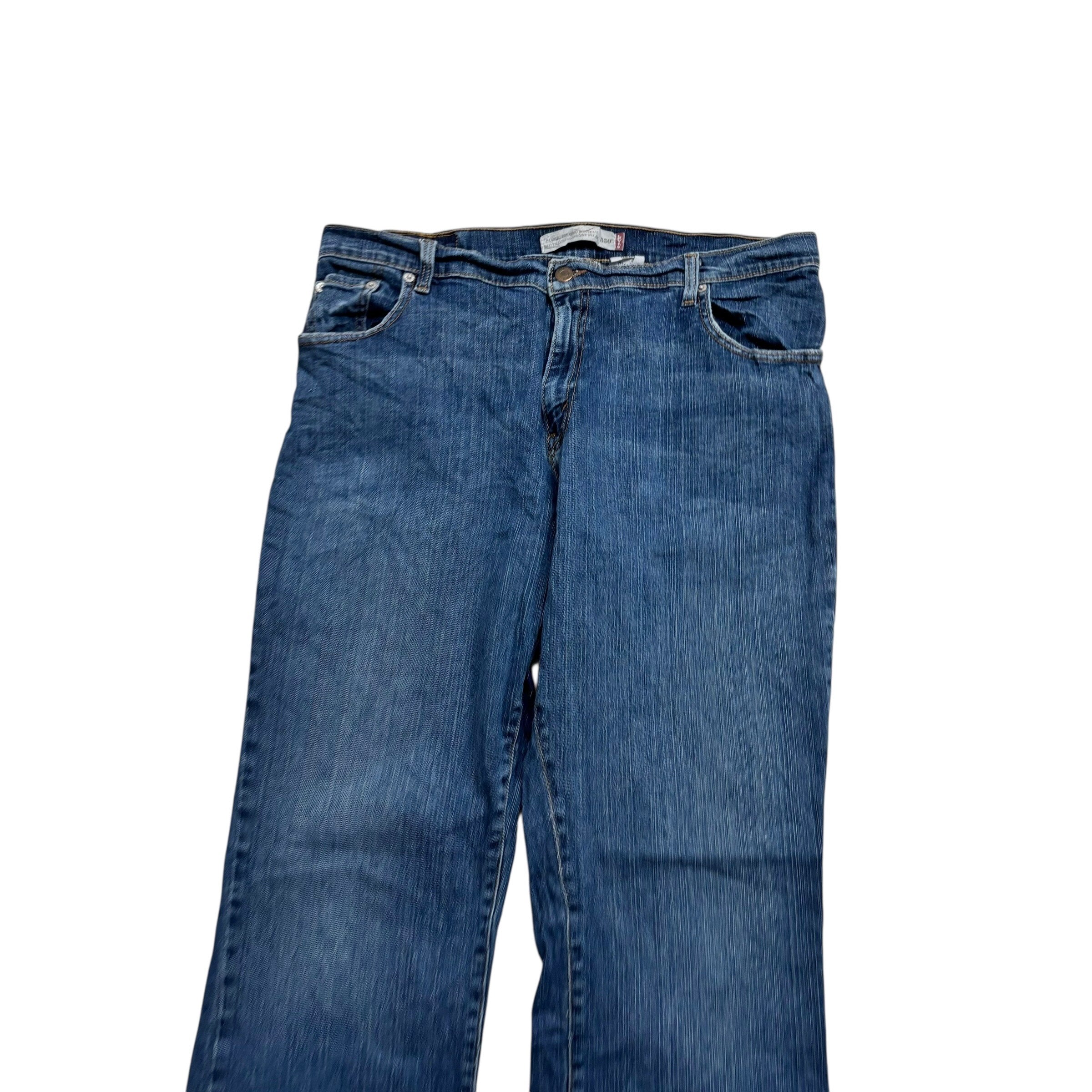 Levis 550 Jeans W36 L32 Womens Relaxed Bootcut Dark Blue Stretch Vintage (E)