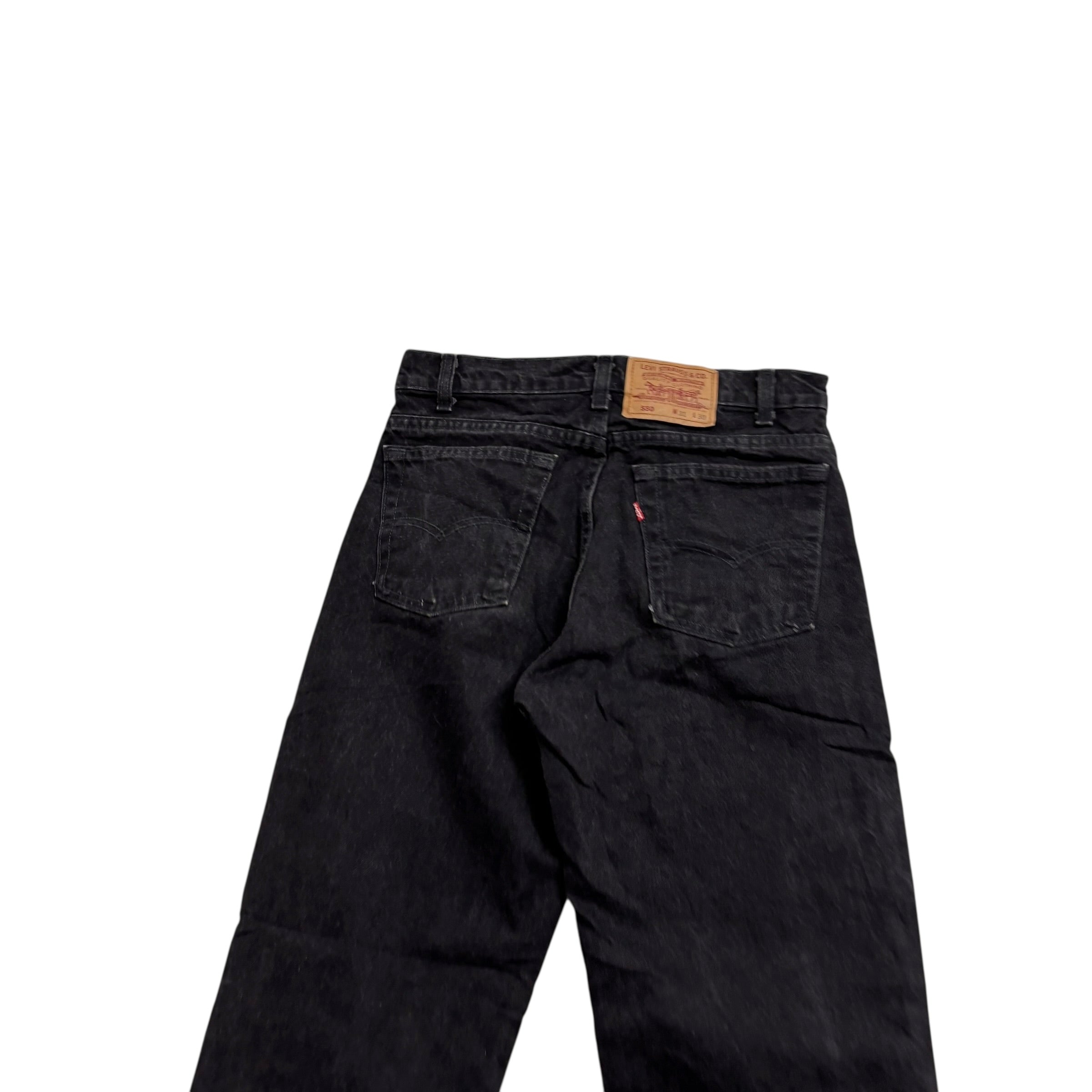 Levis 550 Jeans W30 L30 Mens Black Relaxed Tapered Fit Made In USA Vintage (E)