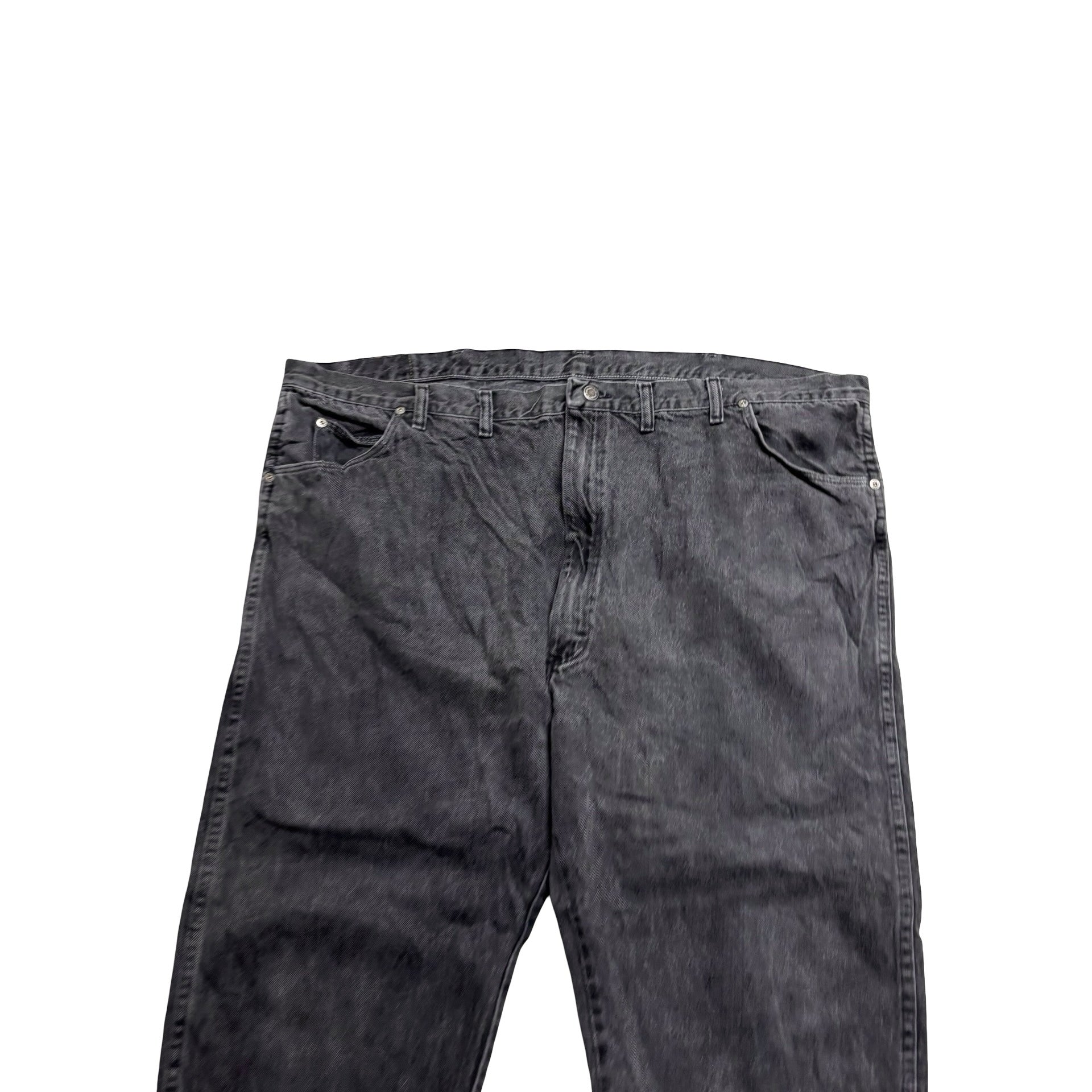 Wrangler Jeans W48 L30 Mens Black Relaxed Tapered Fit Vintage Denim