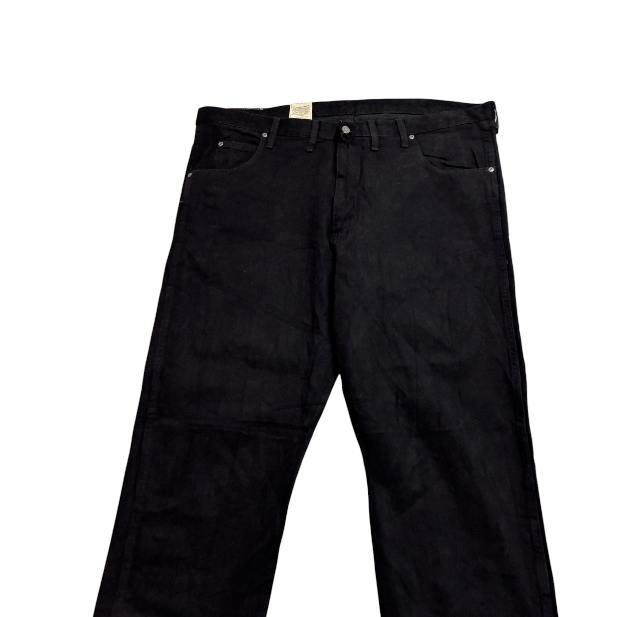 Wrangler Jeans W44 L34 Mens Black Relaxed Straight Fit Vintage Baggy Denim (E)