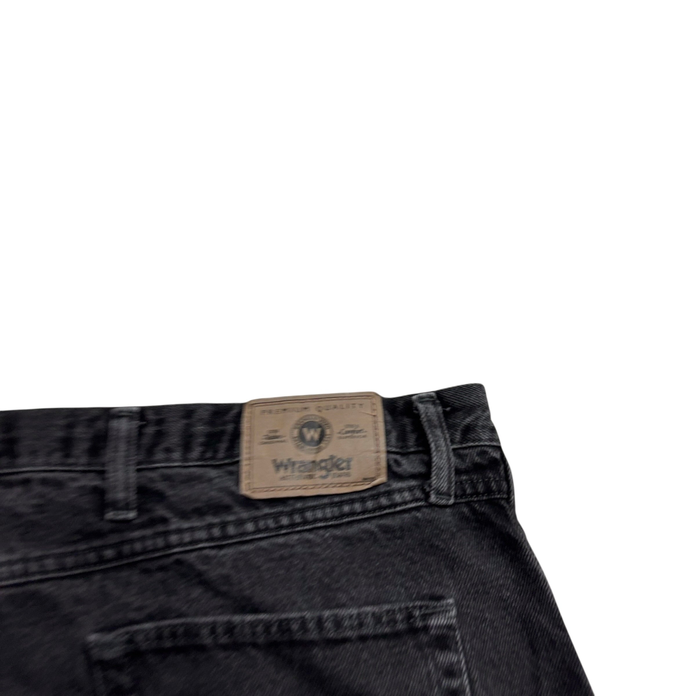 Wrangler Jeans W48 L29 Mens Black Regular Straight Fit Denim