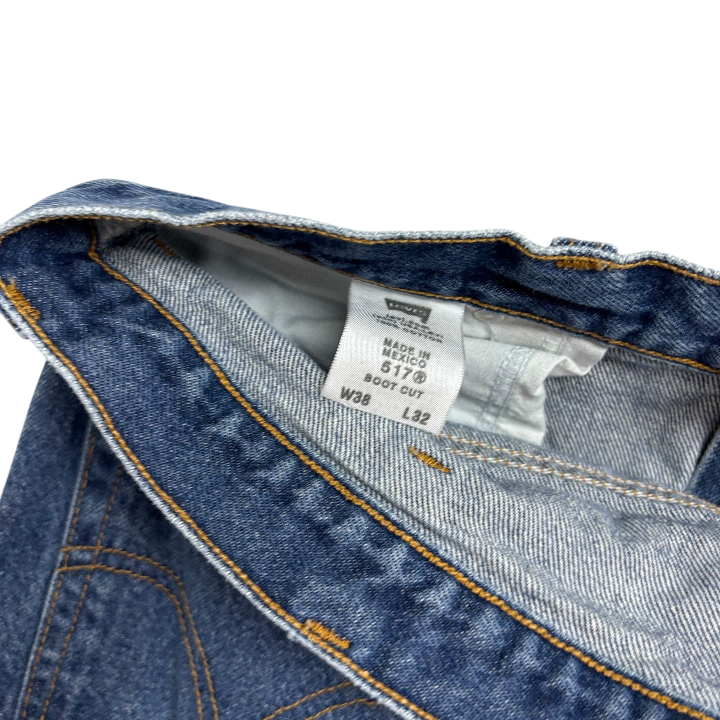 Levis 517 Jeans W38 L31 Mens Mid Blue Regular Bootcut Fit Vintage Denim