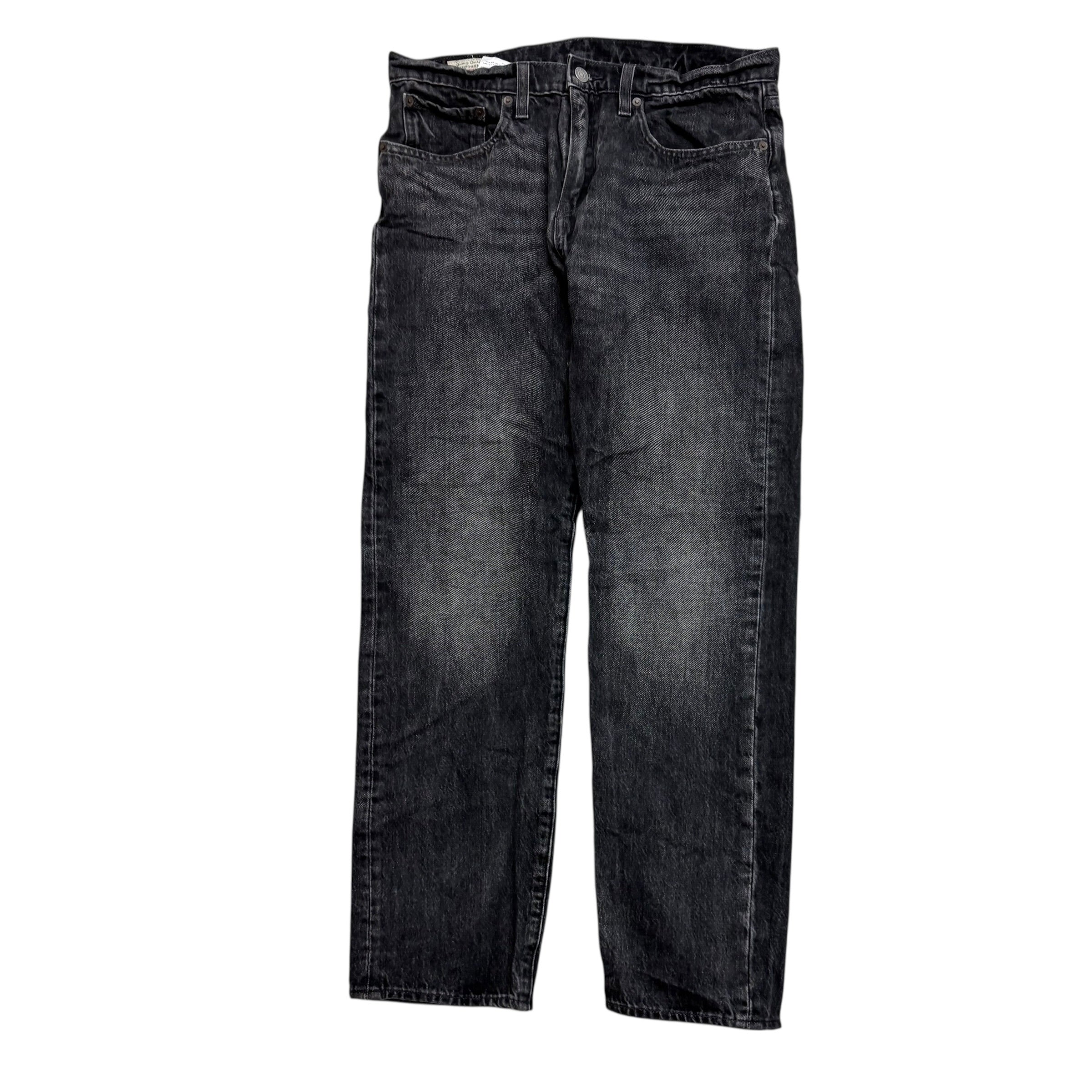 Levis 502 Jeans W31 L29 Mens Black Regular Tapered Fit Stretch Denim