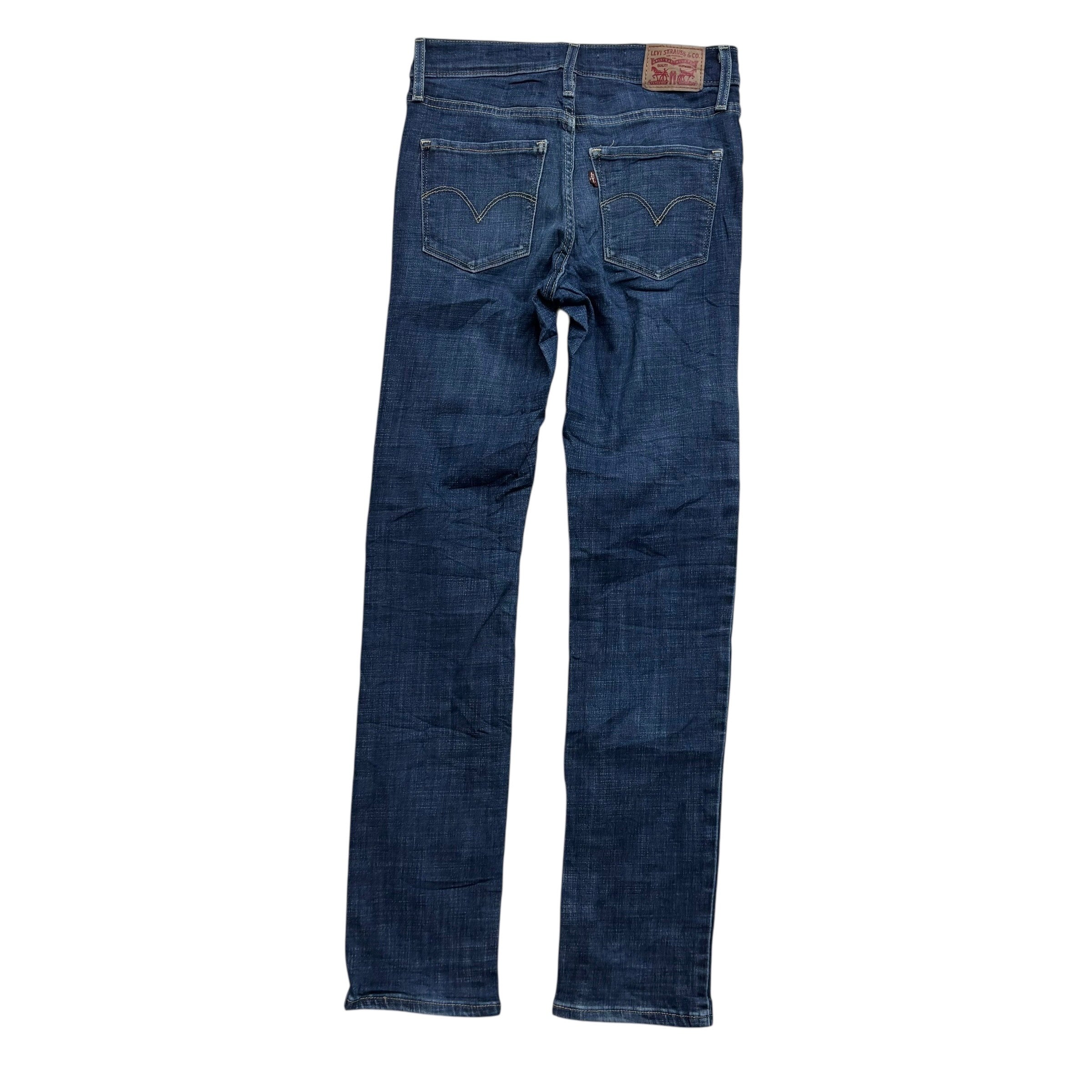 Levis 312 Jeans W26 L30 Womens Shaping Slim Dark Blue Stretch Denim (E)