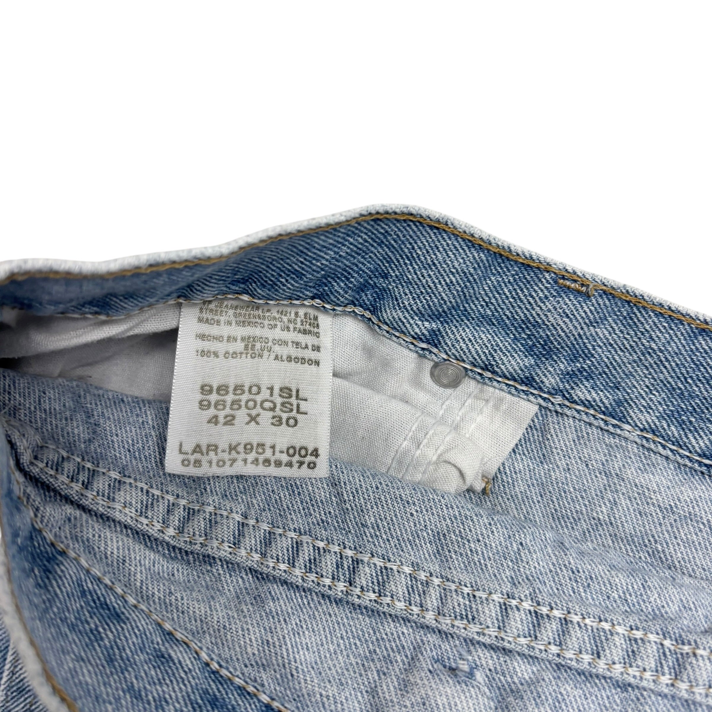 Wrangler Jeans W42 L30 Mens Light Blue Regular Straight Fit Vintage Denim