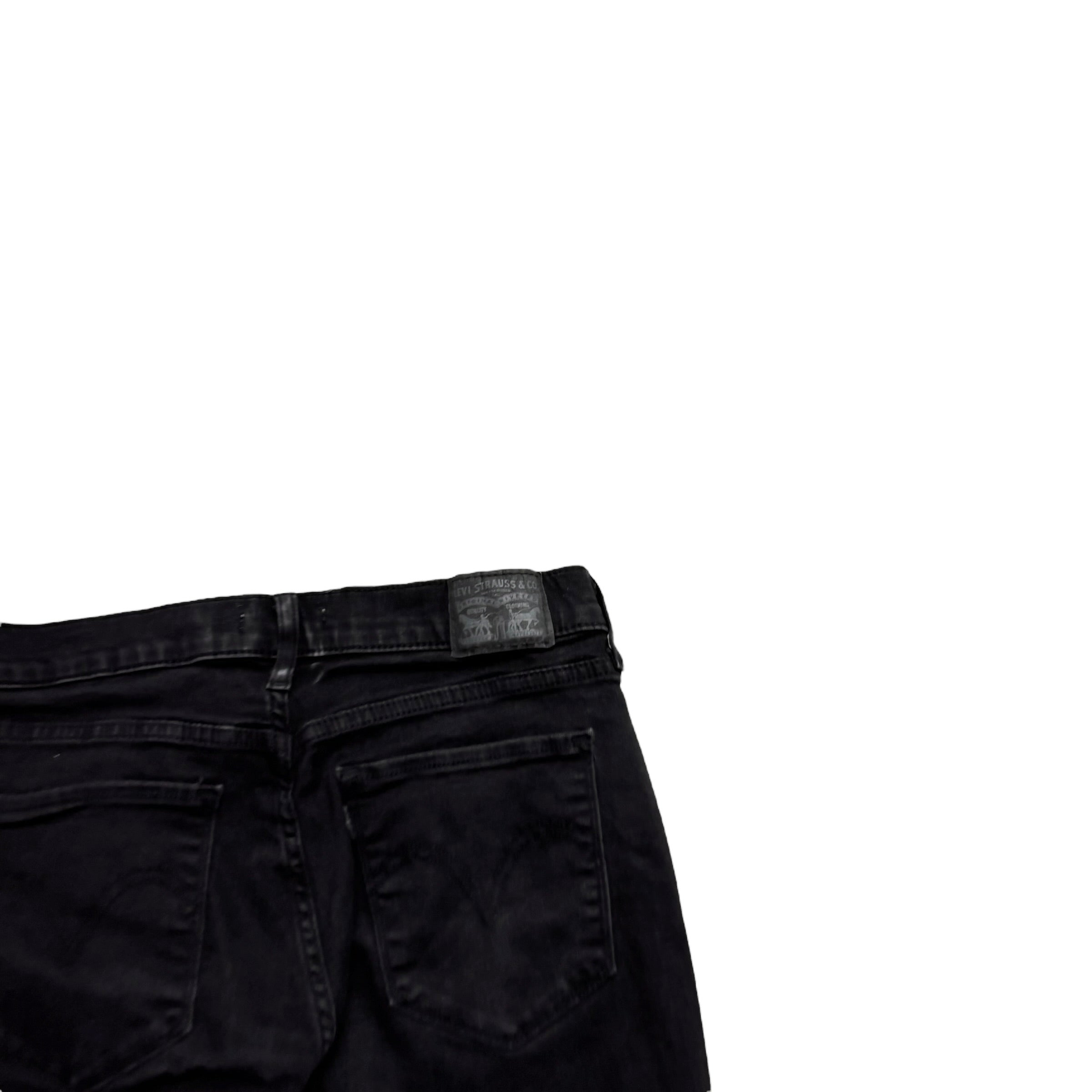 Levis Jeans W28 L29 Womens Classic Straight Fit Black Stretch Denim