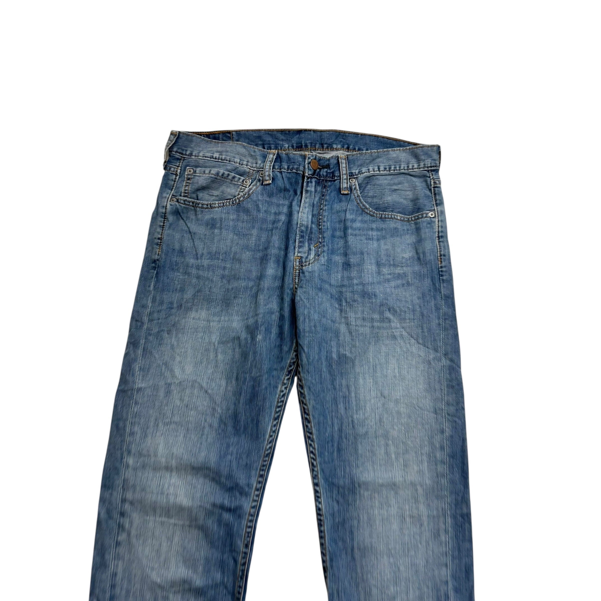 Levis 527 Jeans W34 L36 Mens Mid Blue Slim Bootcut Fit Denim