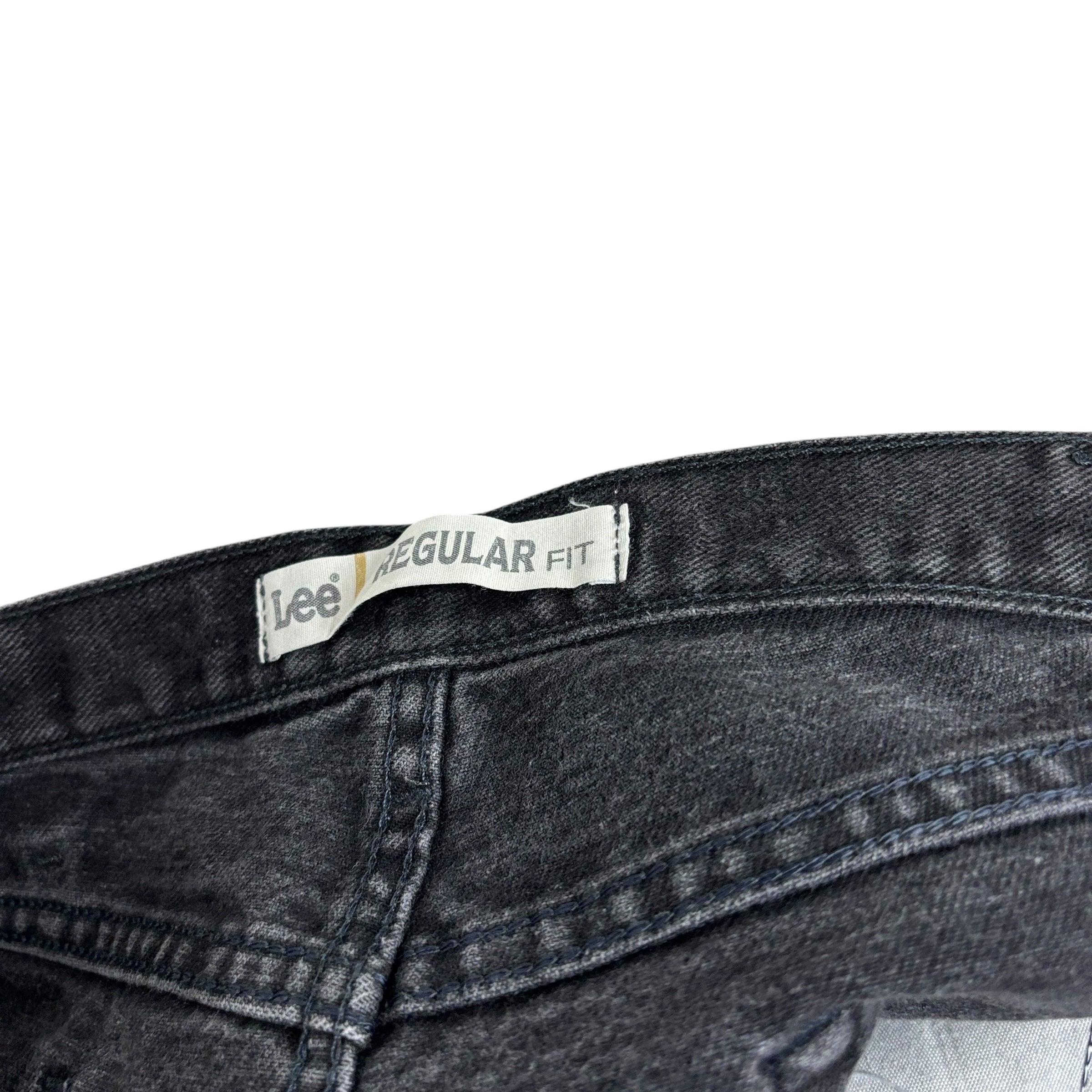 Lee Jeans W40 L32 Mens Black Regular Straight Fit Vintage Denim (E)