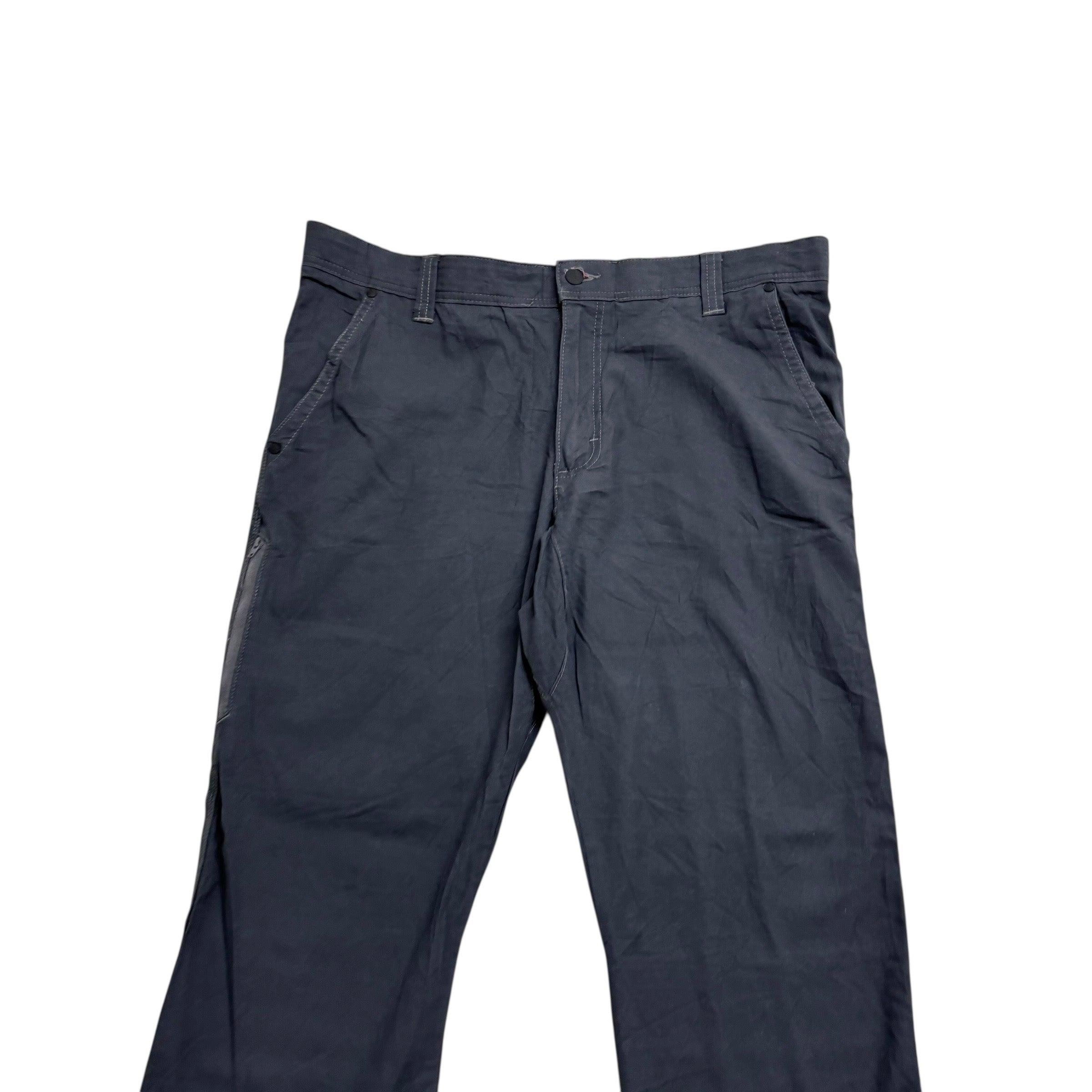 Wrangler Trousers W38 L30 Mens Grey Regular Straight Fit Stretch Pants (E)