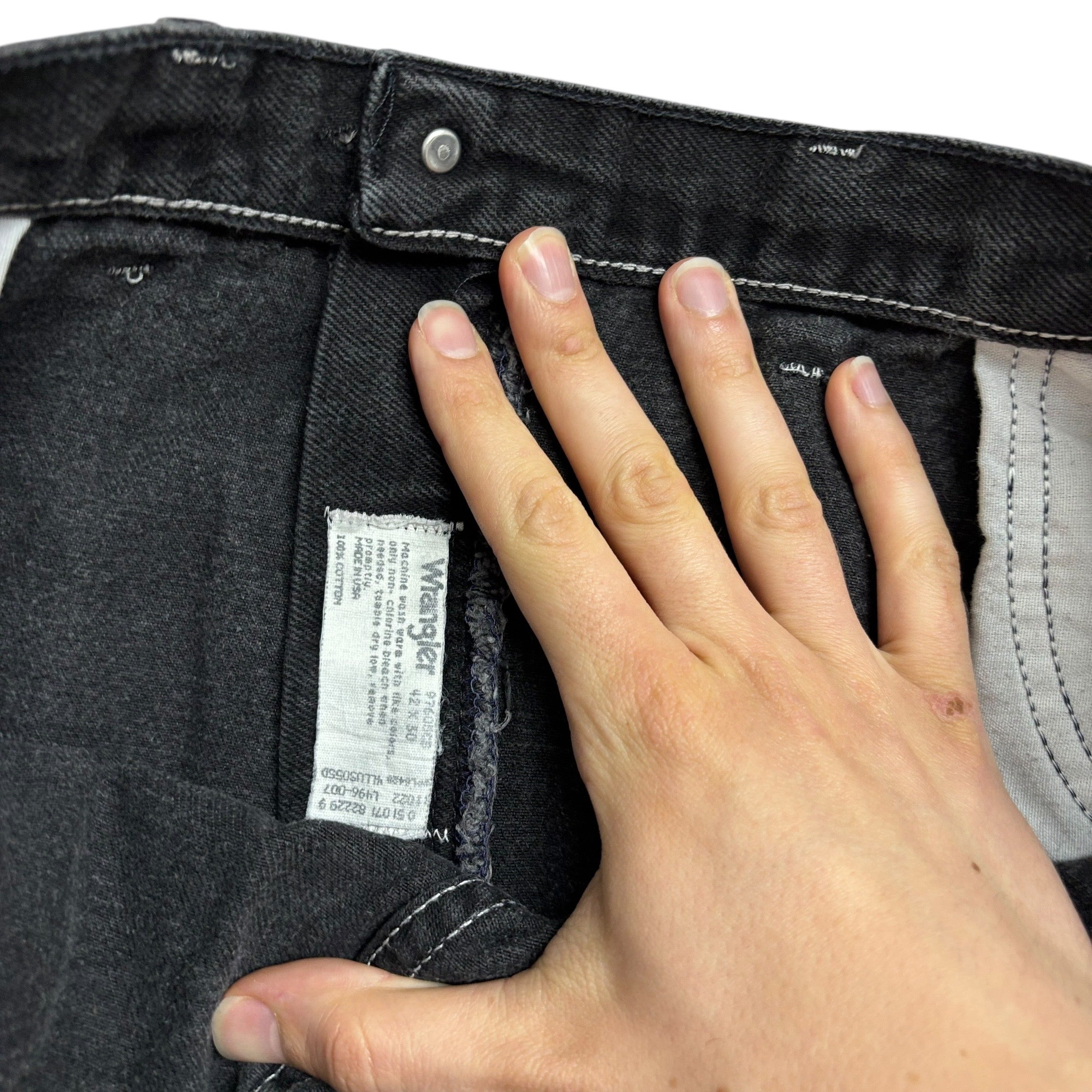 Wrangler Jeans W40 L30 Mens Black Relaxed Taper USA Made Vintage (E)