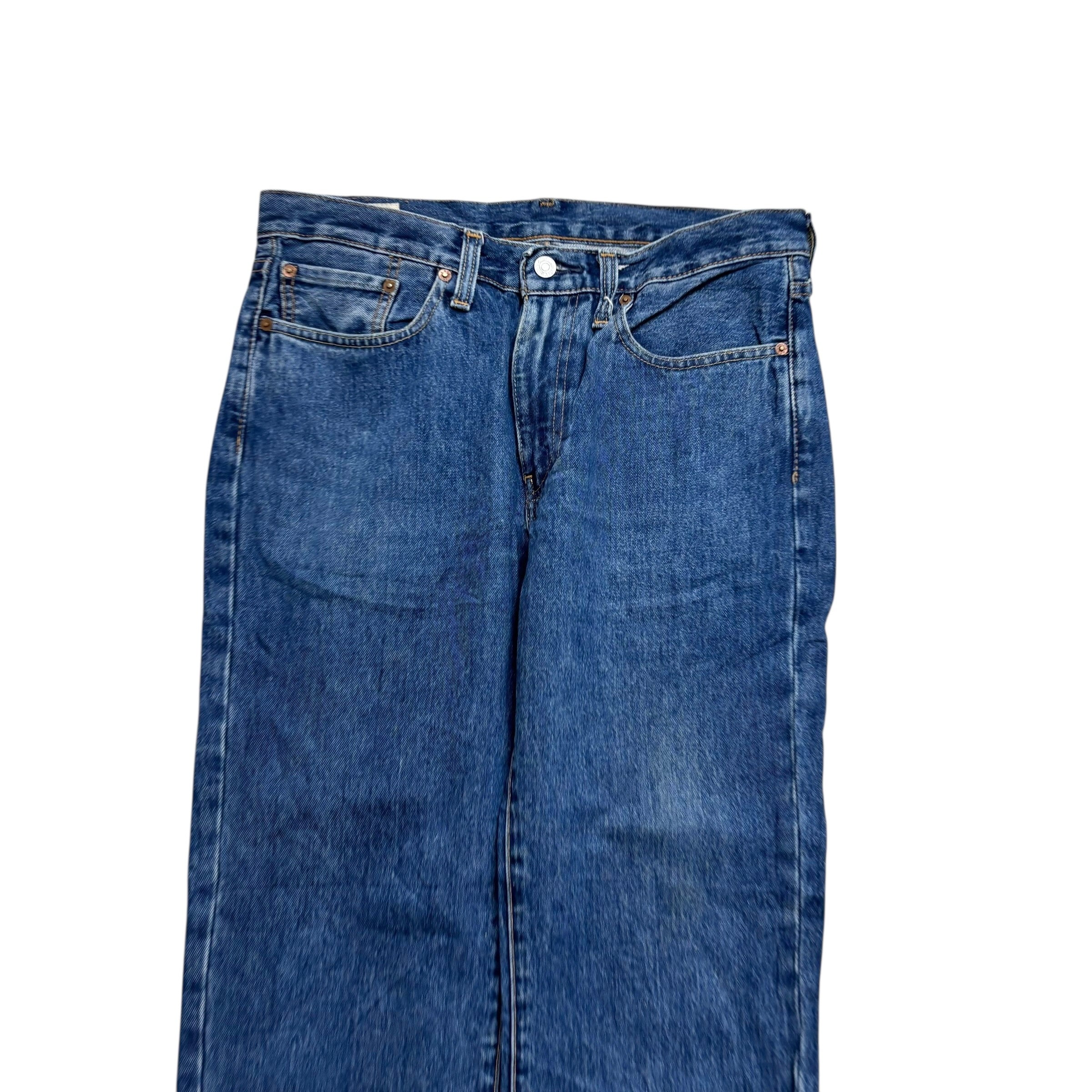 Levis 514 Jeans W32 L30 Mens Mid Blue Regular Straight Fit Premium Denim