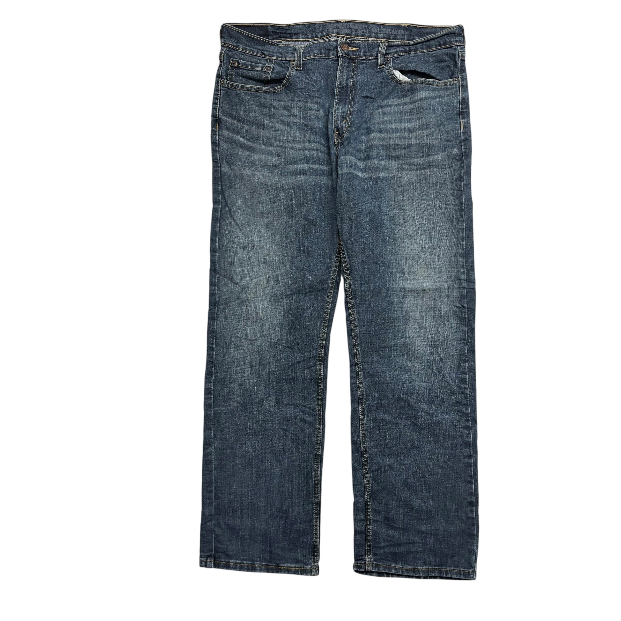 Levis Signature Jeans W38 L32 Mens Dark Blue Relaxed Baggy Fit Stretch Denim (E)
