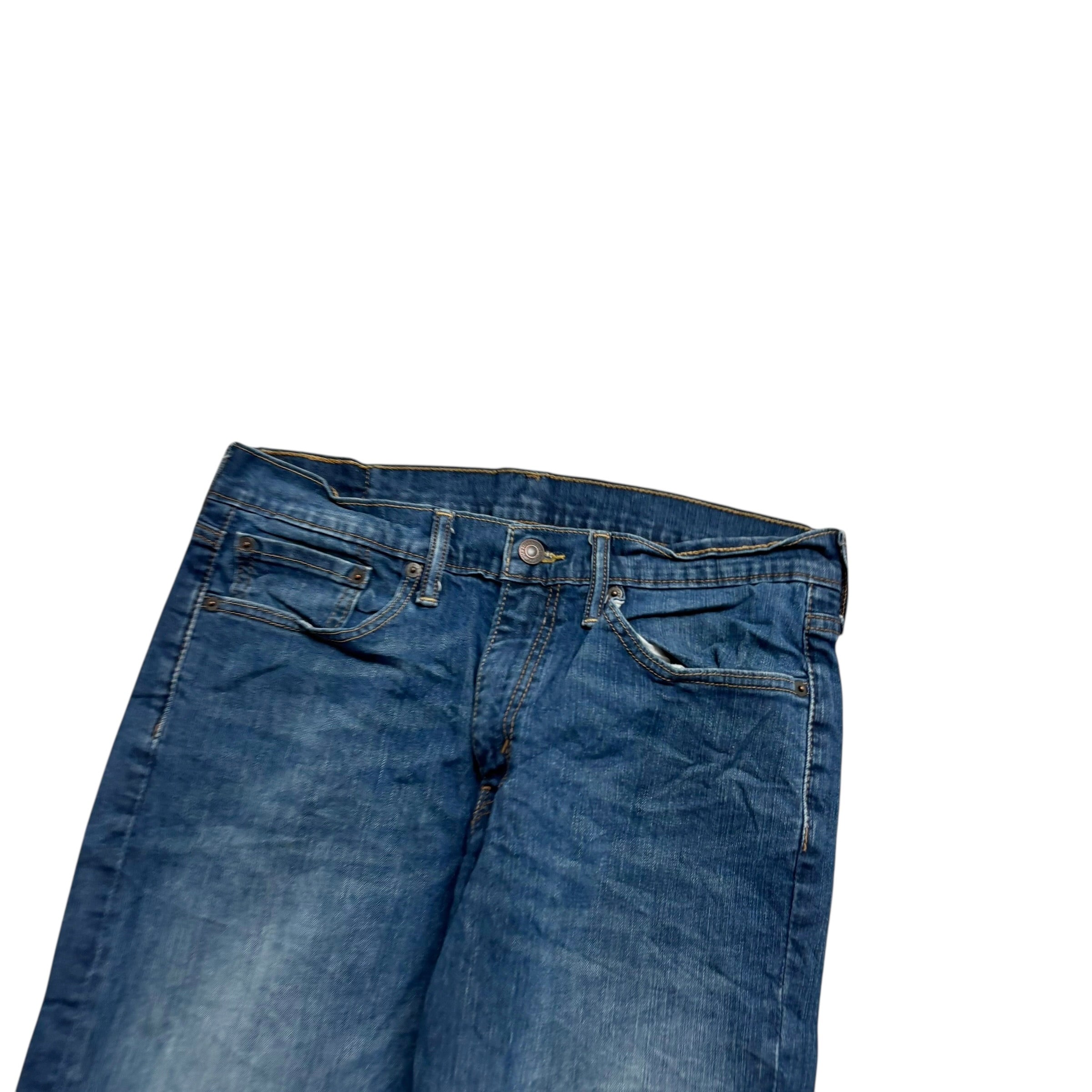 Levis 514 Jeans W32 L32 Mens Dark Blue Regular Straight Fit Stretch Denim