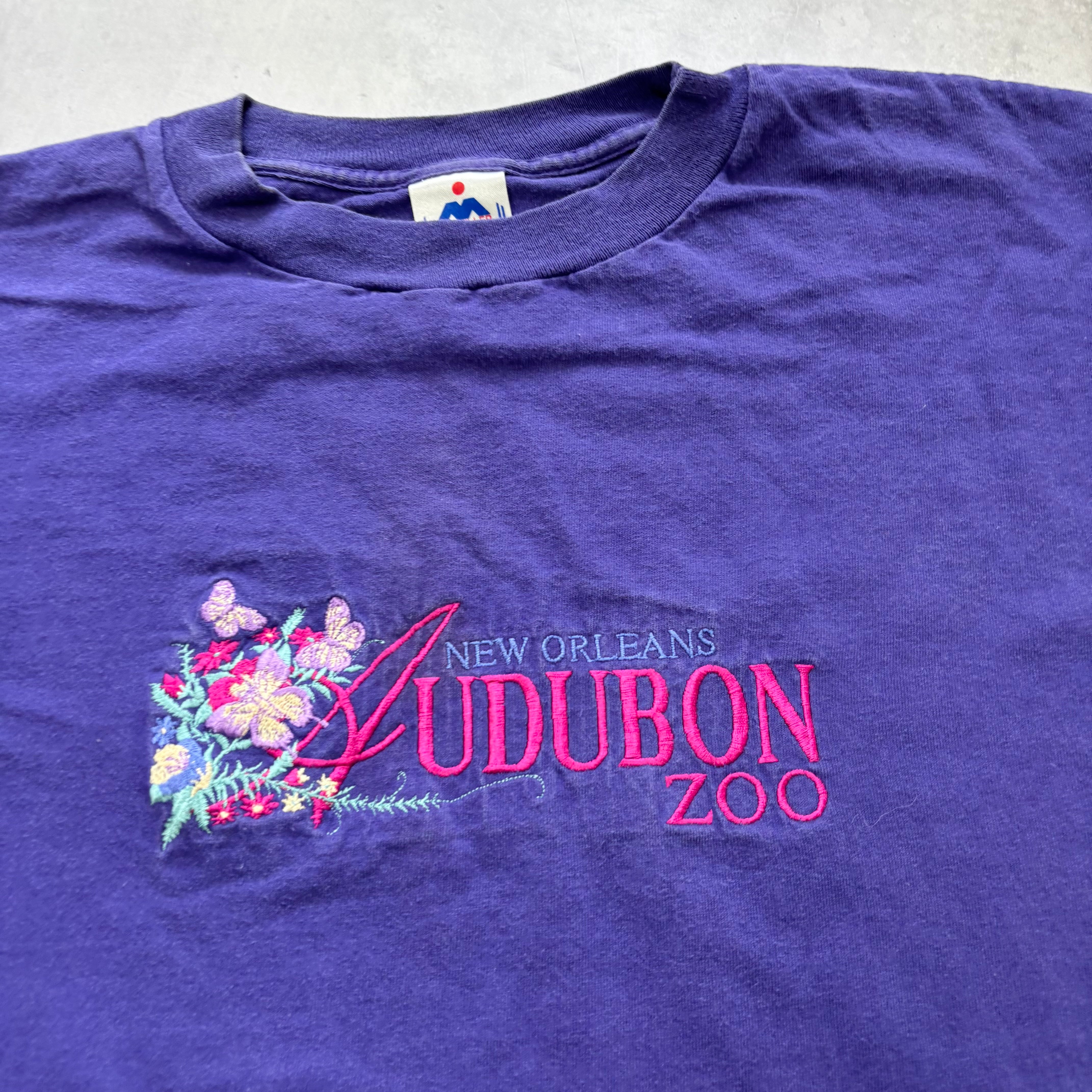 Vintage T Shirt Mens XL Purple Single Stitch Graphic Print 90s USA Tourist (E)