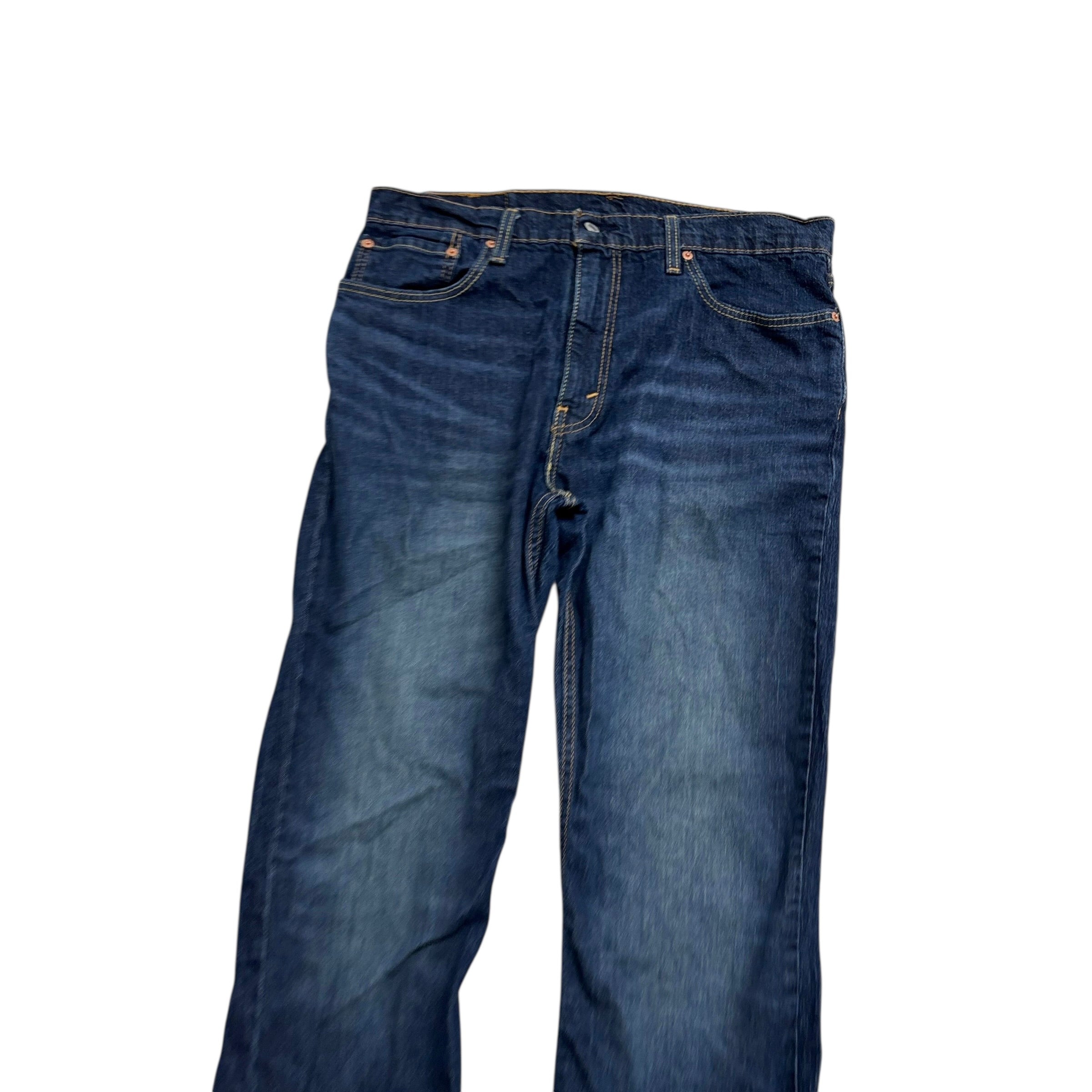 Levis 527 Jeans W34 L34 Mens Dark Blue Slim Bootcut Fit Stretch Denim (E)