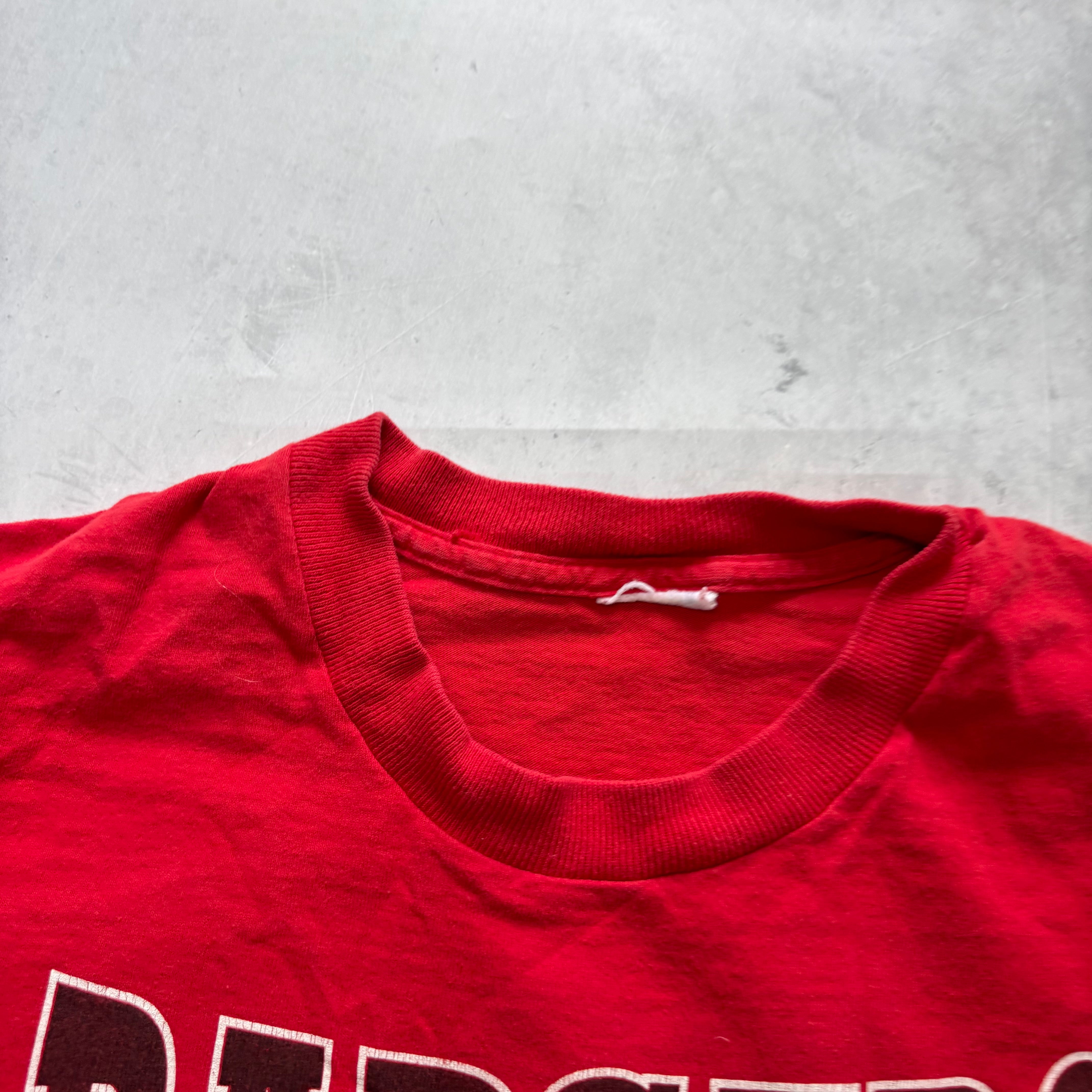 Vintage T Shirt Mens Large Red Single Stitch Graphic Print 90s USA (F)
