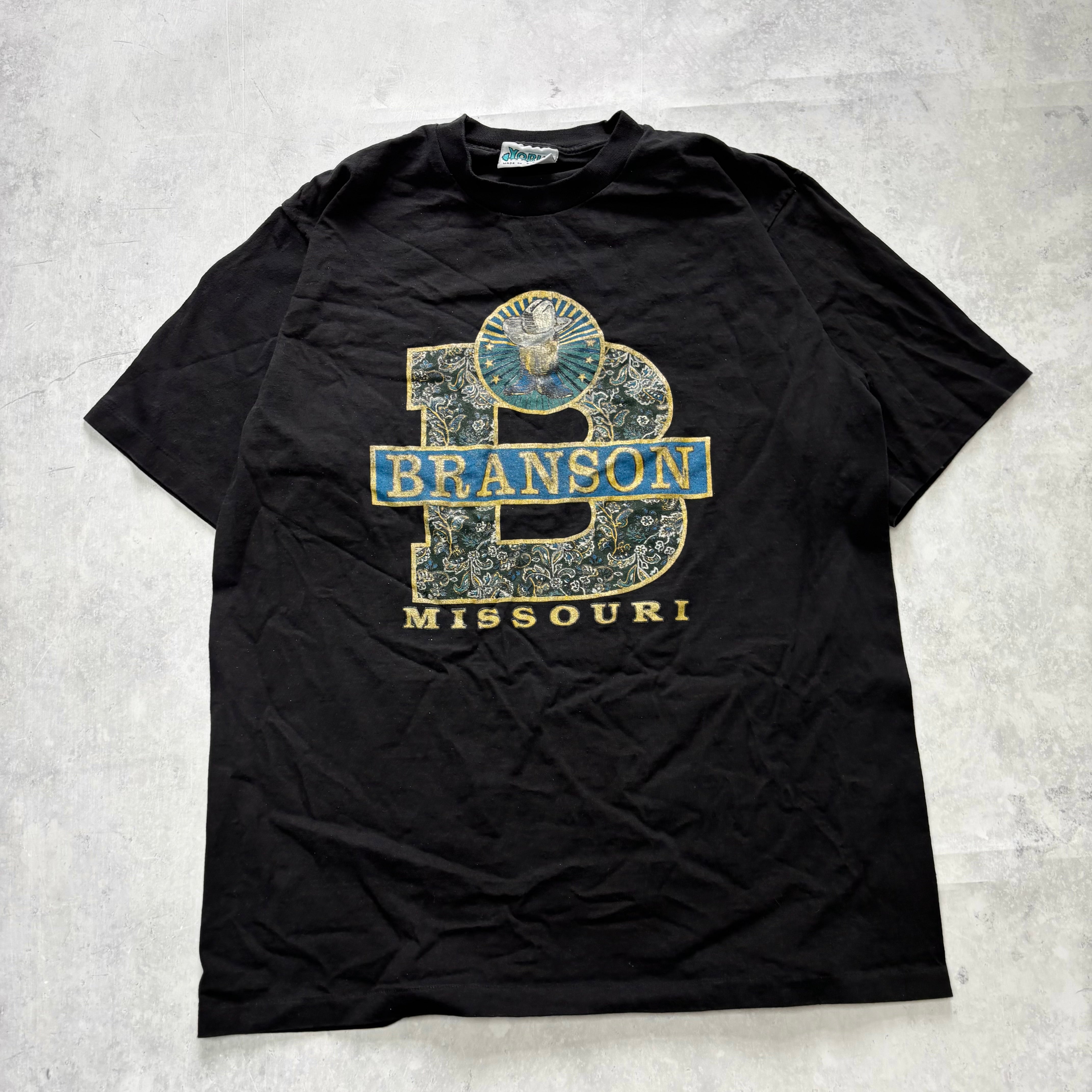 Vintage T Shirt Mens Large Black Single Stitch Graphic Print 90s USA