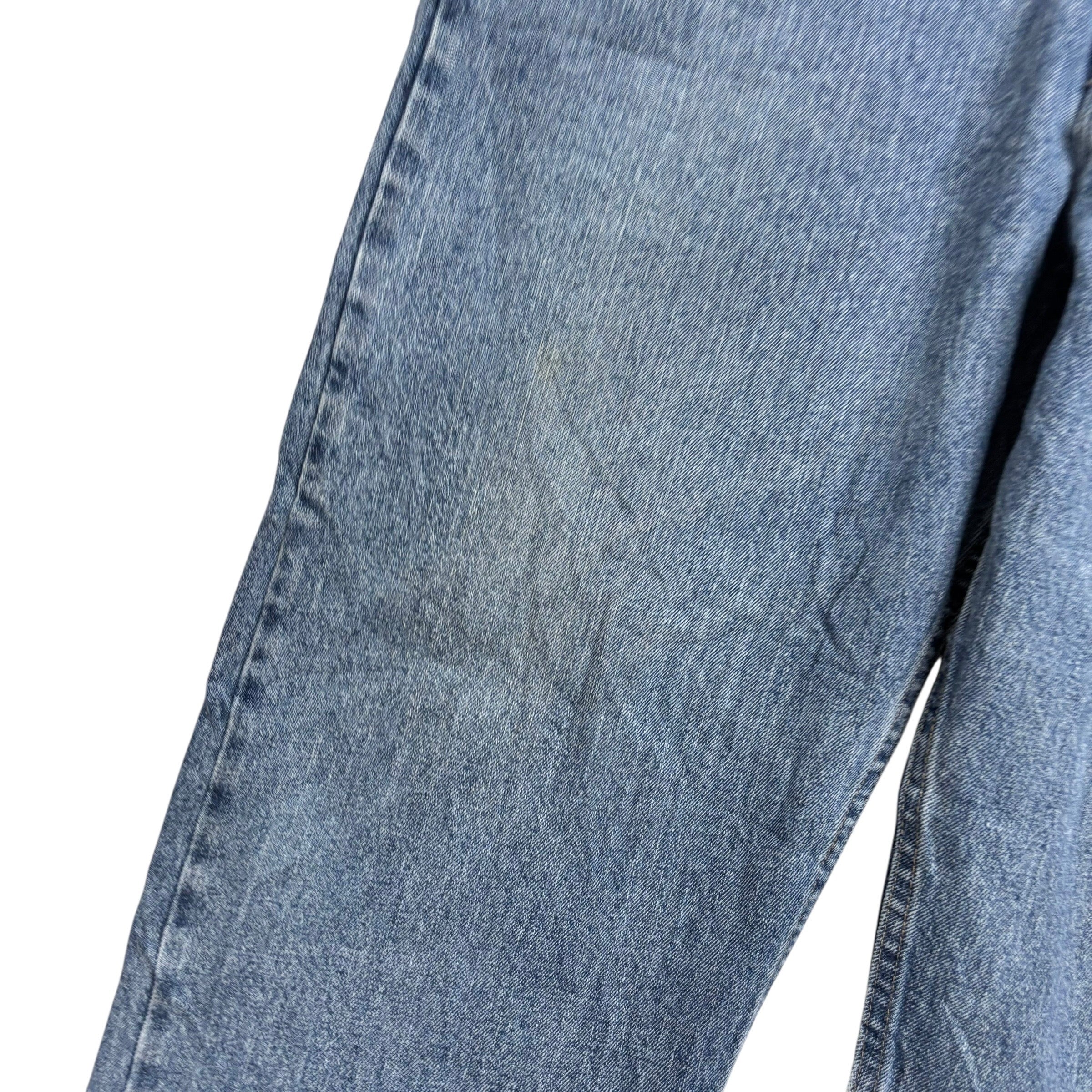 Wrangler Jeans W44 L30 Mens Mid Blue Relaxed Straight Fit Denim