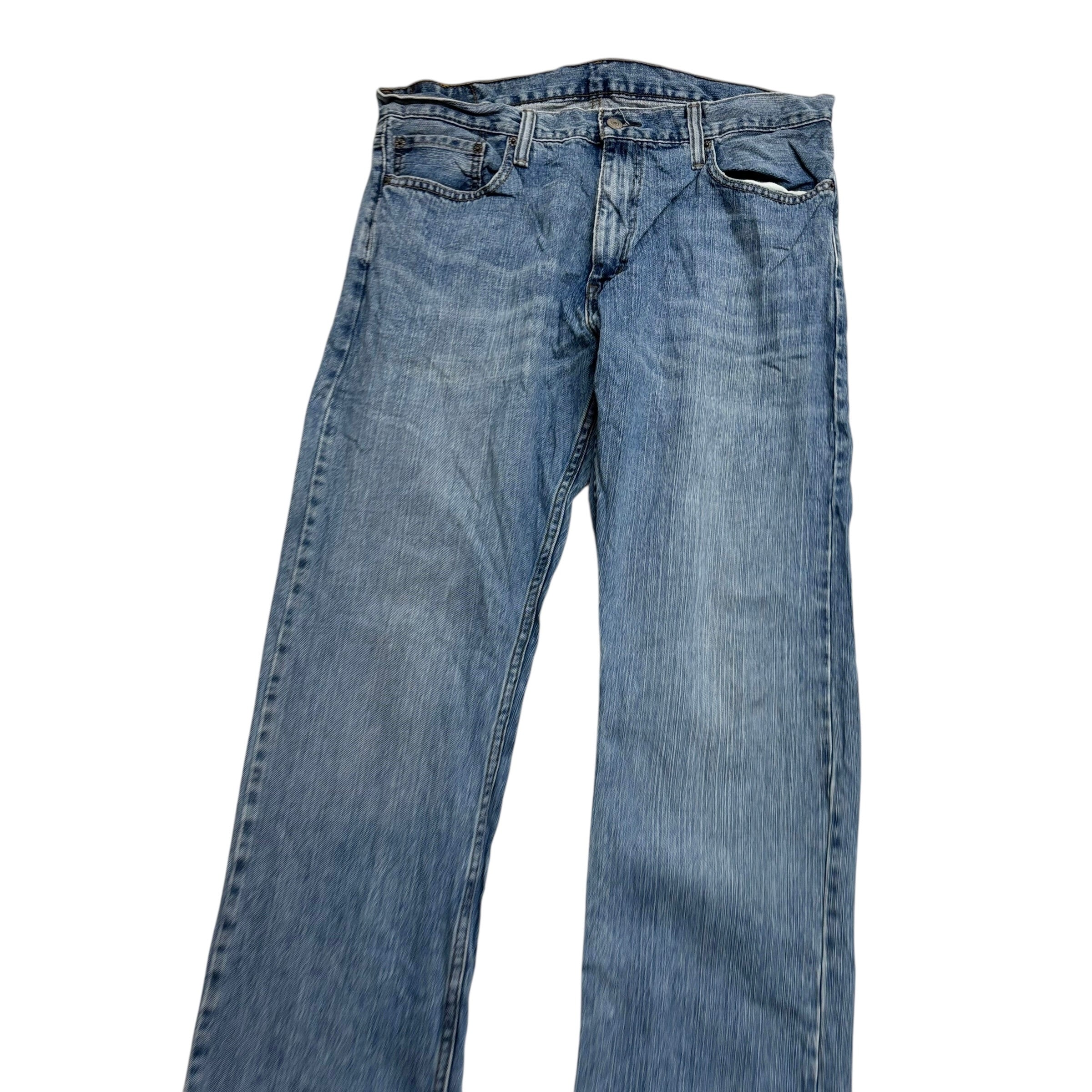 Levis 514 Jeans W36 L34 Mens Mid Blue Regular Straight Fit Denim (E)