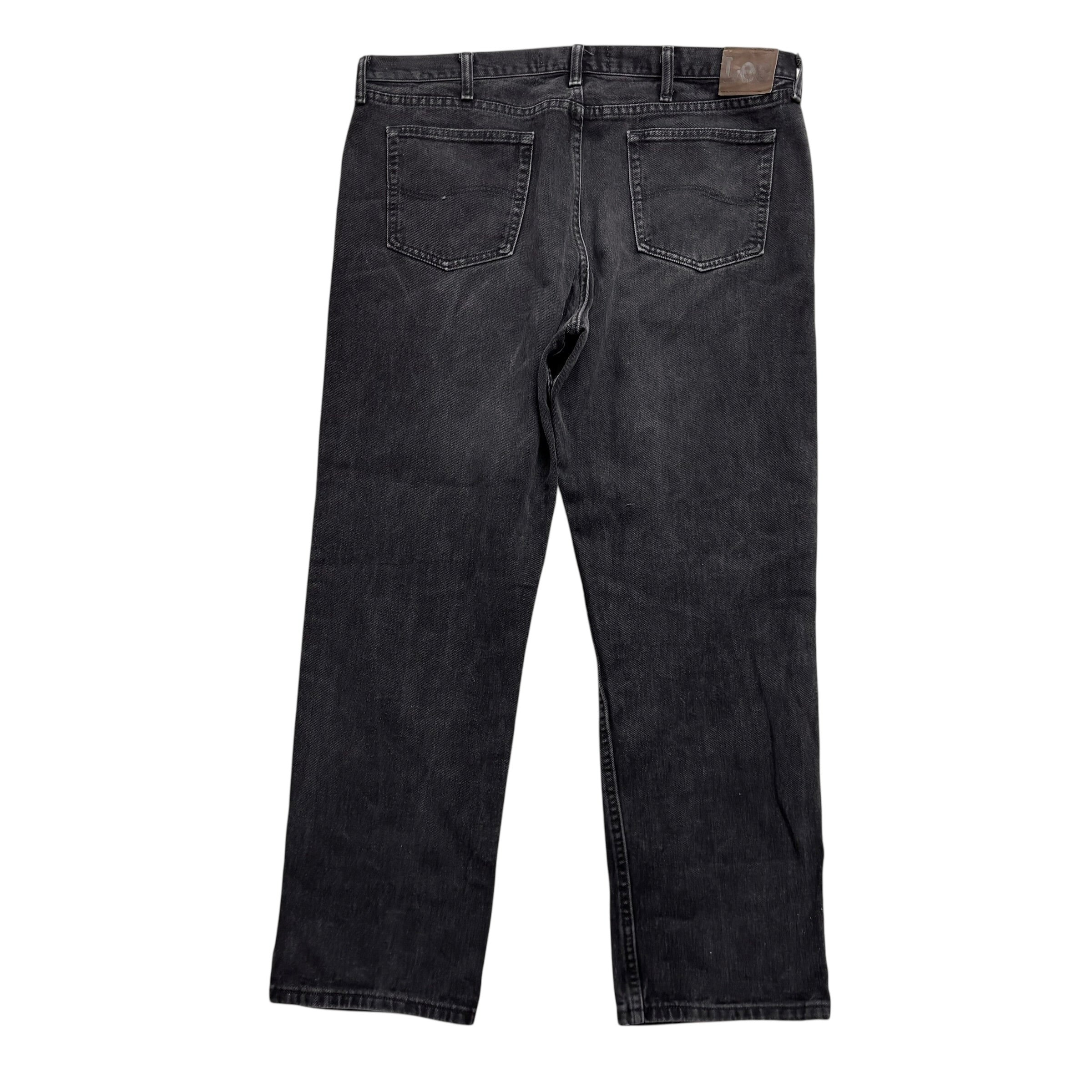 Lee Jeans W40 L32 Mens Black Regular Straight Fit Vintage Denim (E)