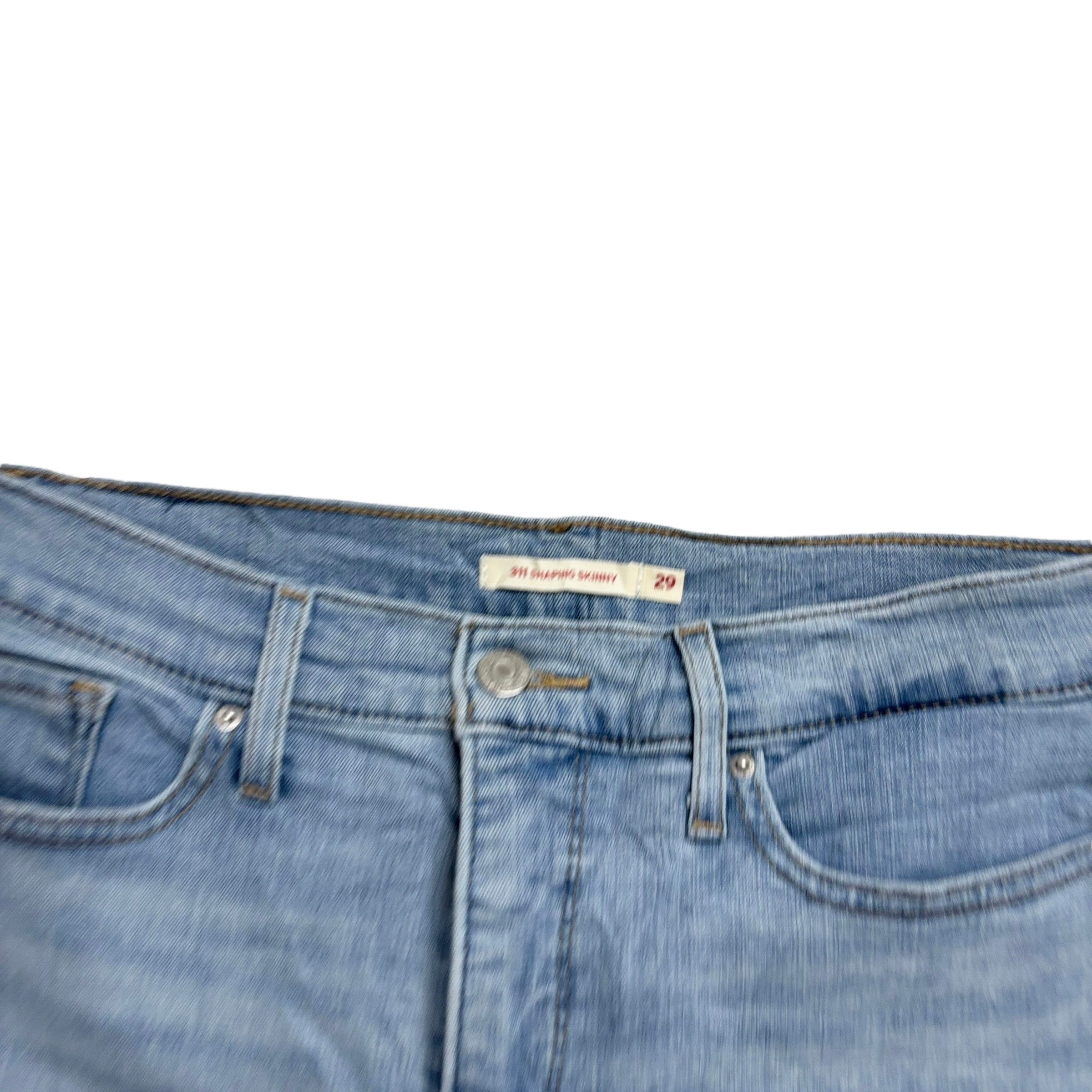 Levis Jeans W28 L30 Womens Mile High Super Skinny Black Stretch (E)