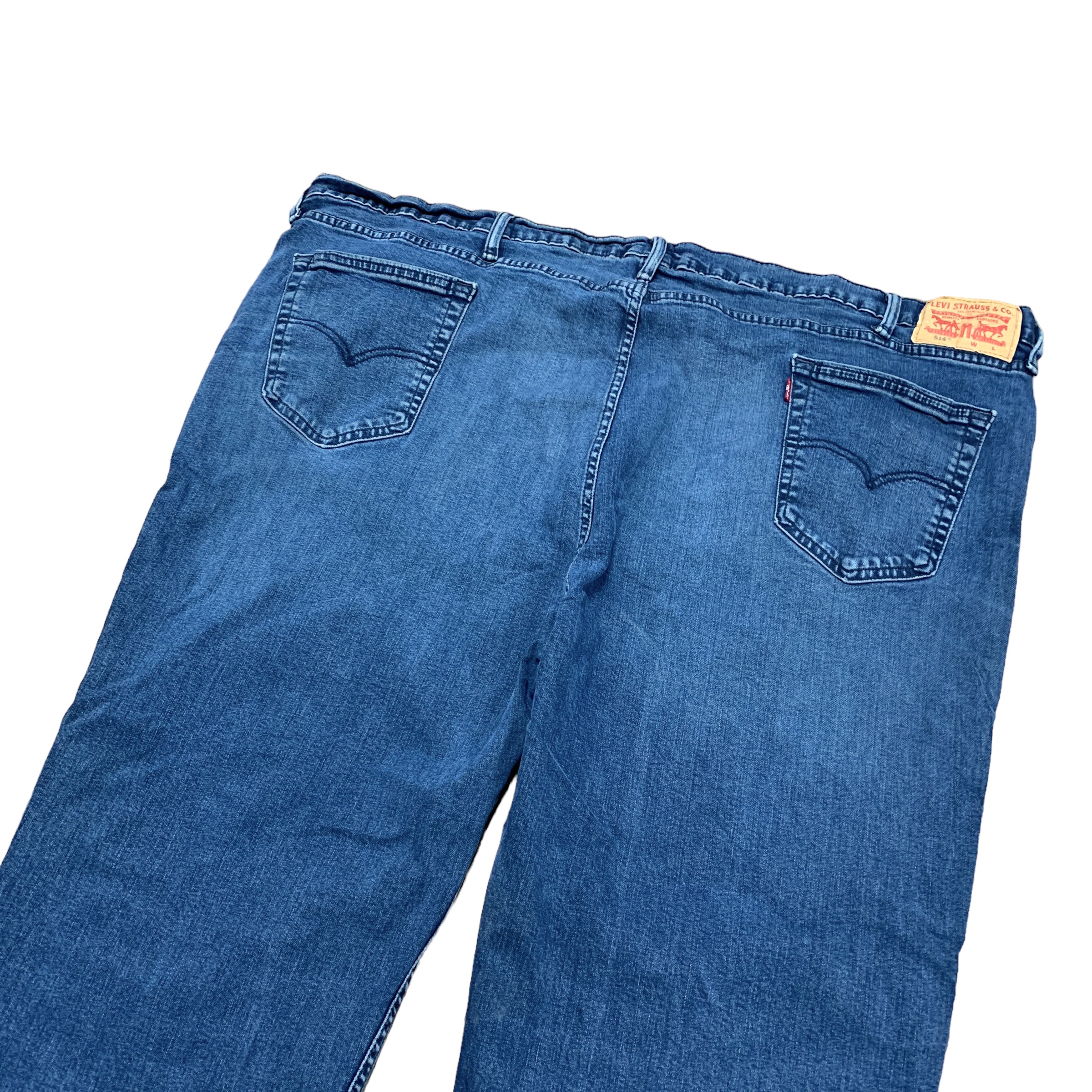 Levis 514 Jeans W54 L30 Mens Blue Straight Fit Stretch Denim