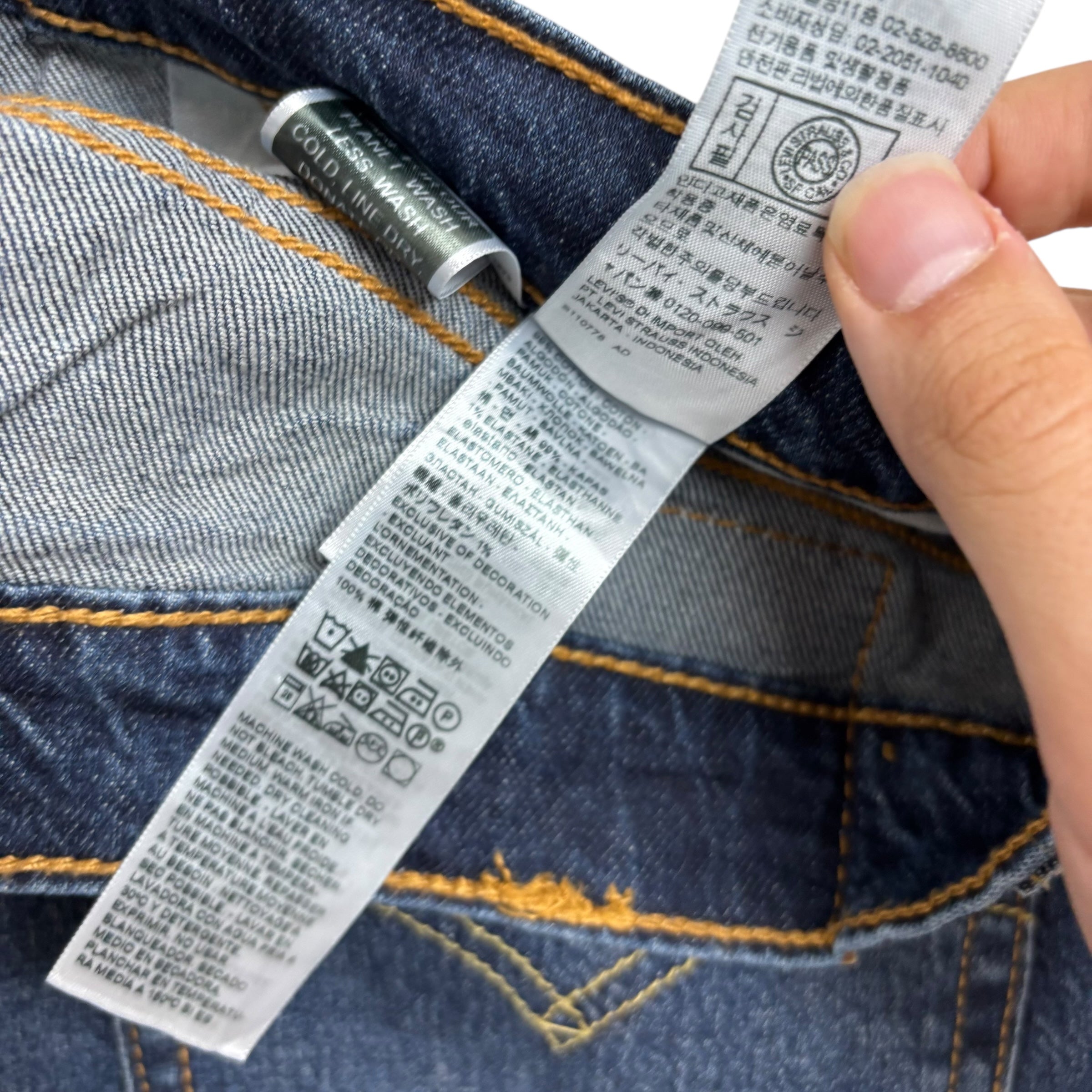 Levis 541 Jeans W32 L32 Mens Mid Blue Athletic Tapered Fit Stretch Denim (F)