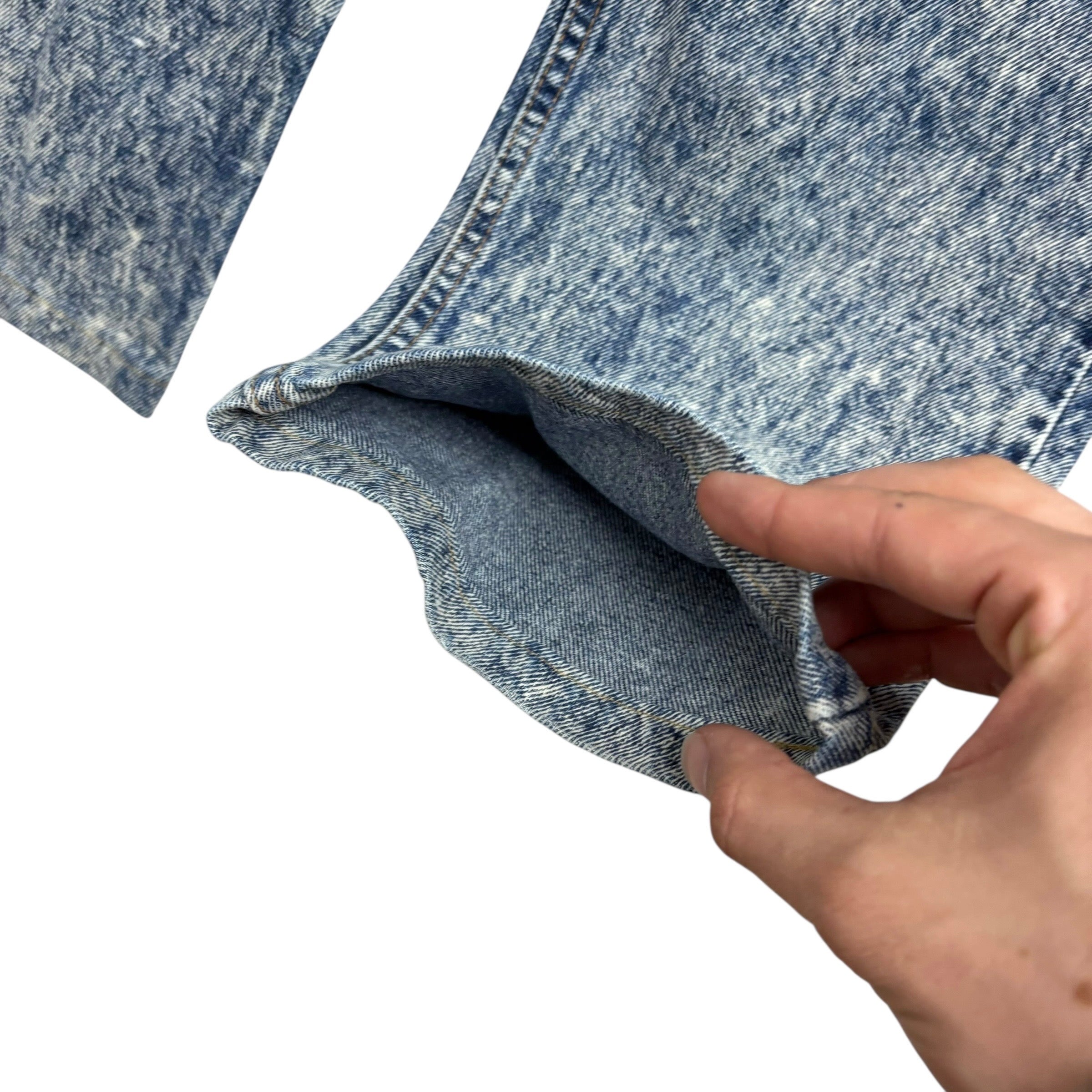 Levis 505 Jeans W35 L28 Mens Mid Blue Regular Straight Fit Vintage 80s USA Made