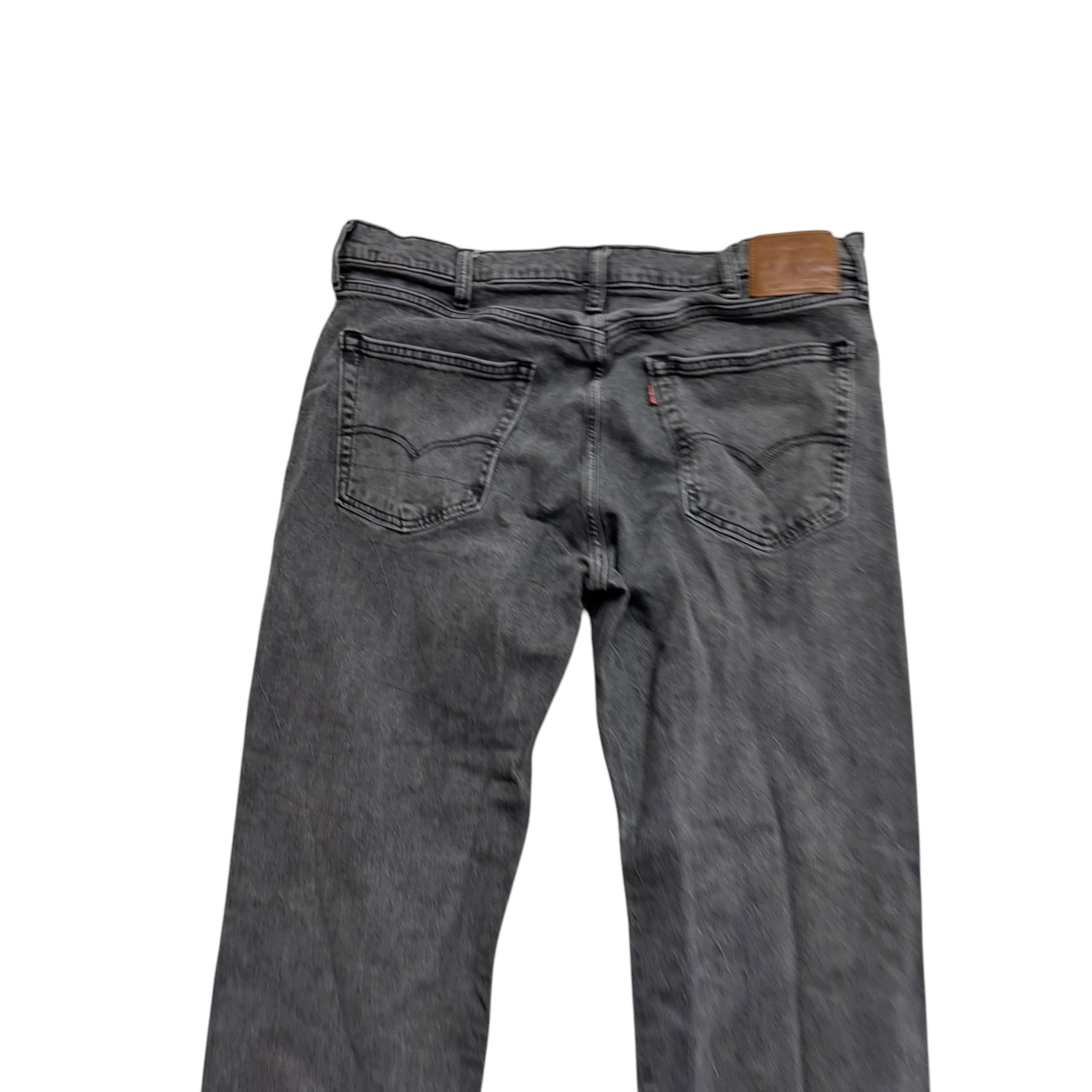 Levis 502 Jeans W38 L32 Mens Grey Regular Taper Fit Stretch Premium Denim