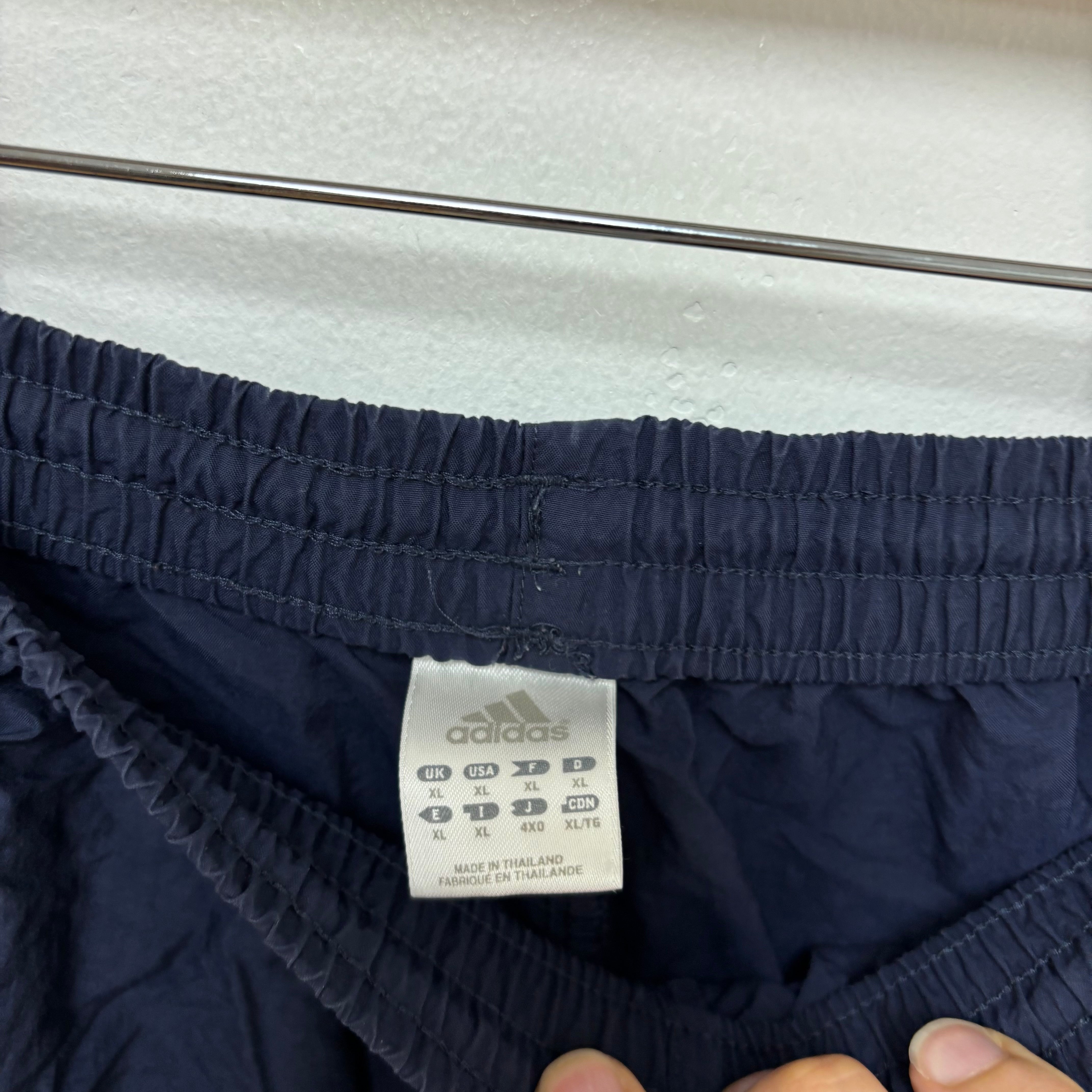 Adidas Shorts Mens XL Navy Blue Sports Running Gym Athletic Pockets (E)