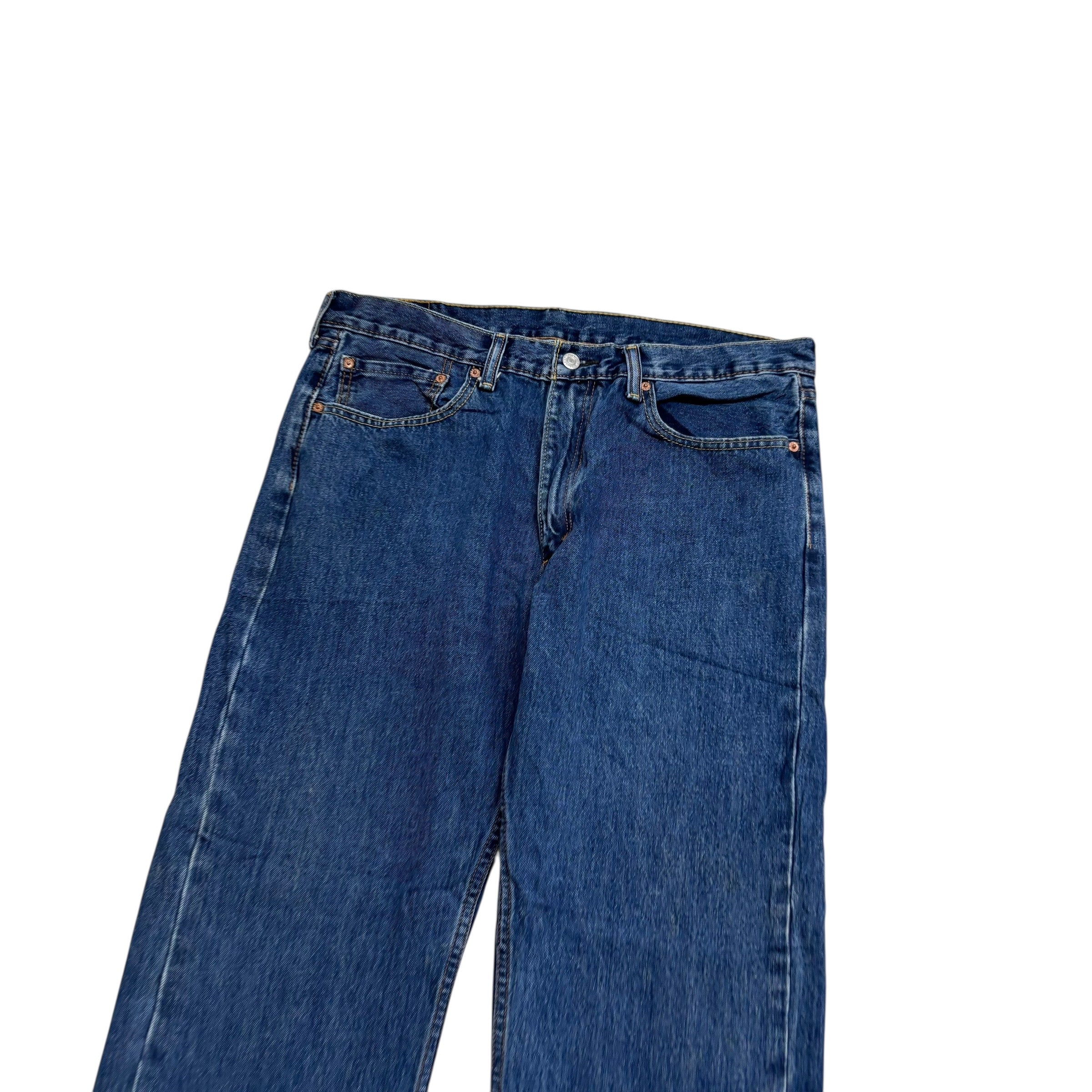 Levis 505 Jeans W36 L32 Mens Mid Blue Regular Straight Fit Denim