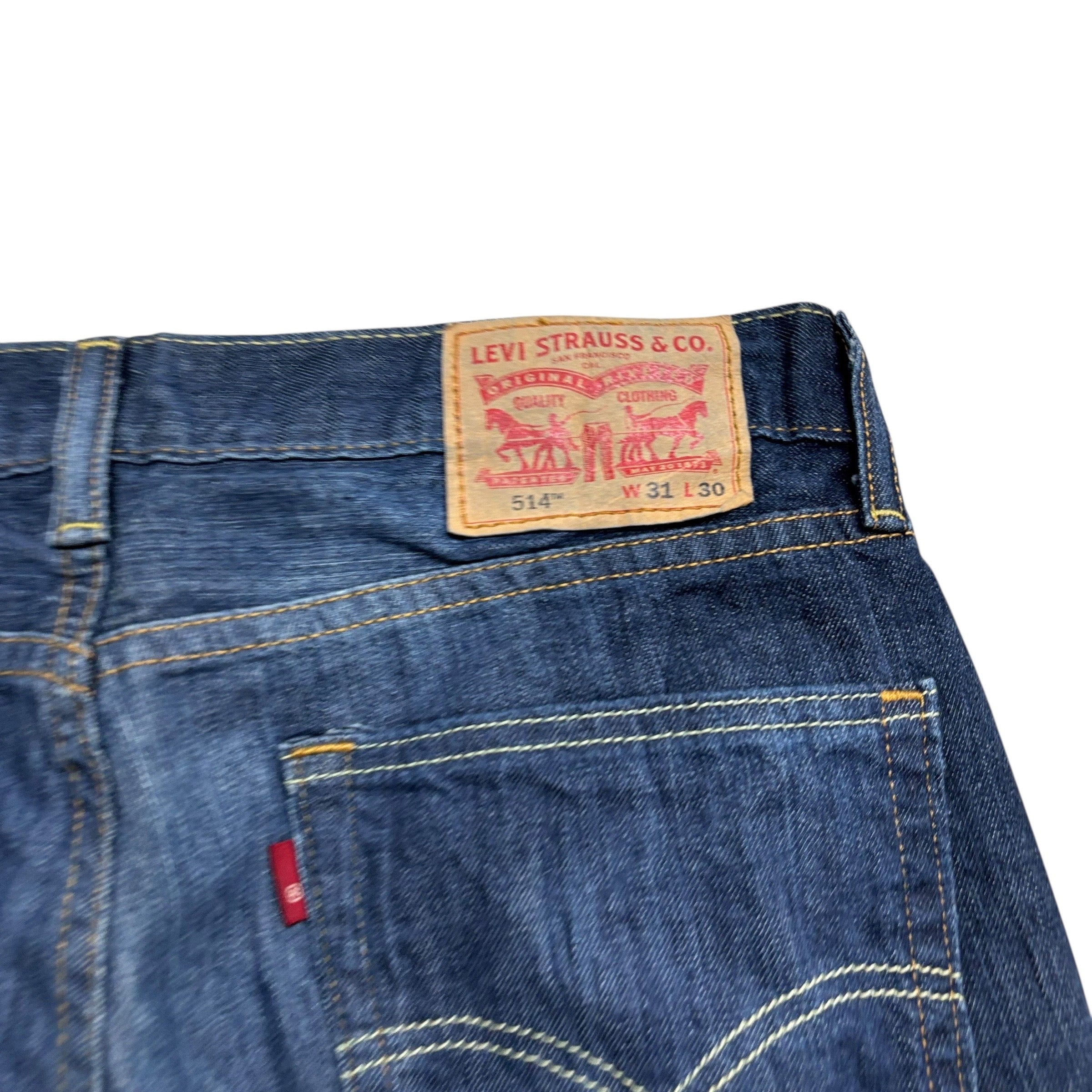 Levis 514 Jeans W31 L30 Mens Dark Blue Regular Straight Fit Denim